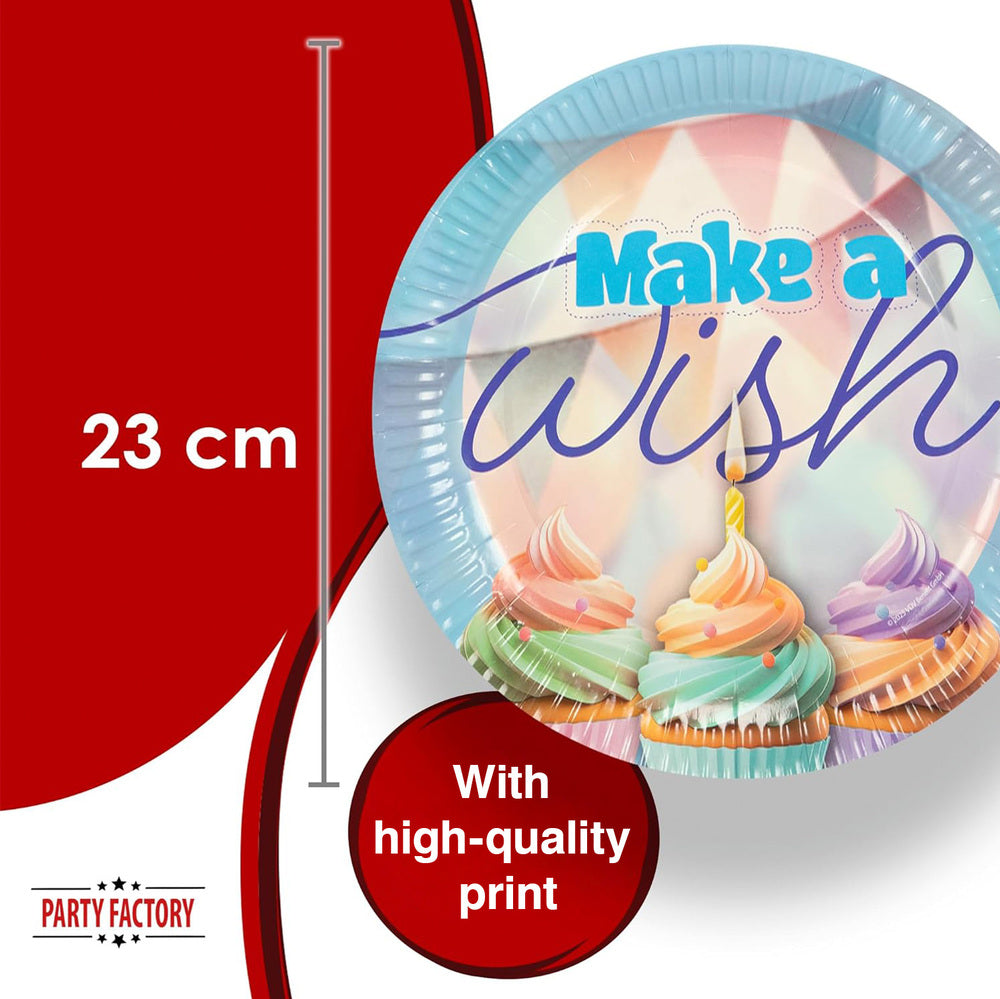 Paper plates Happy Birthday pastel 9 in. 8 pack 2
