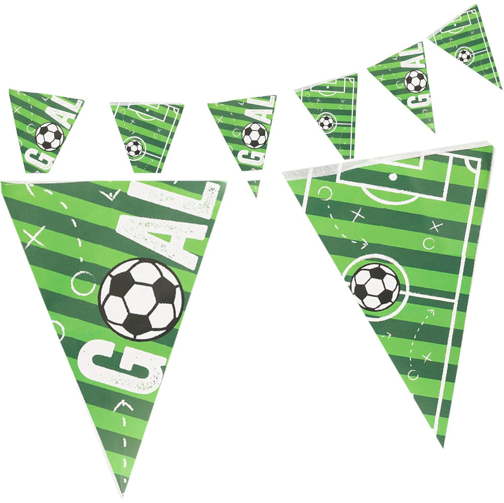 Soccer pennant banner green 16 ft