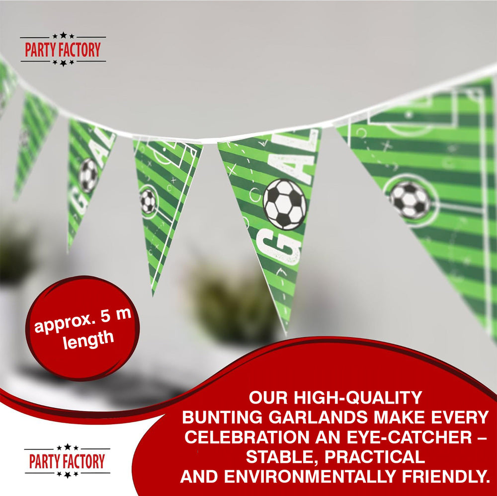 Soccer pennant banner green 16 ft 4