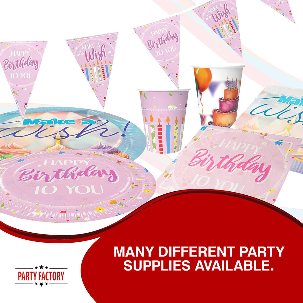 Happy Birthday pink pennant banner pink 16 ft 5
