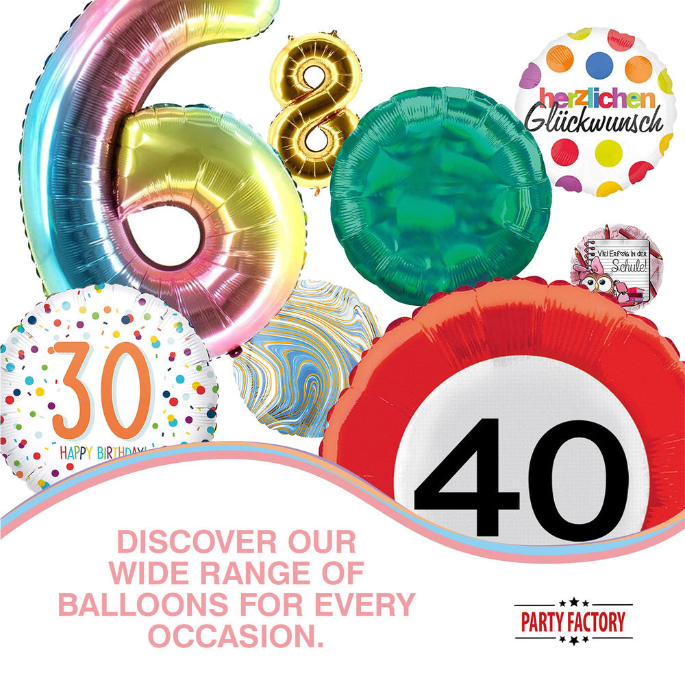Foil balloon Happy Birthday party pastel 17 in. round Make a wish 7