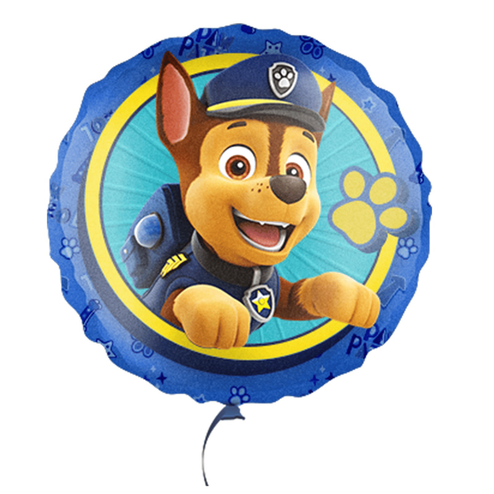 Paw Patrol foil balloon Chase blue 17  in. round design 1