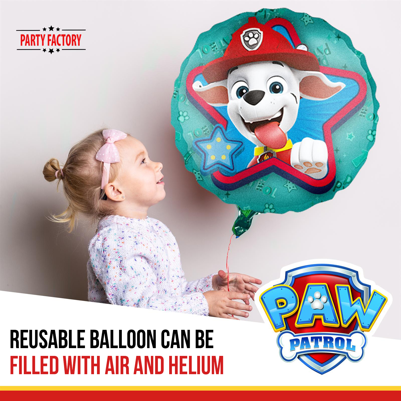 Paw Patrol foil balloon Marshall blue 17 in. round 2