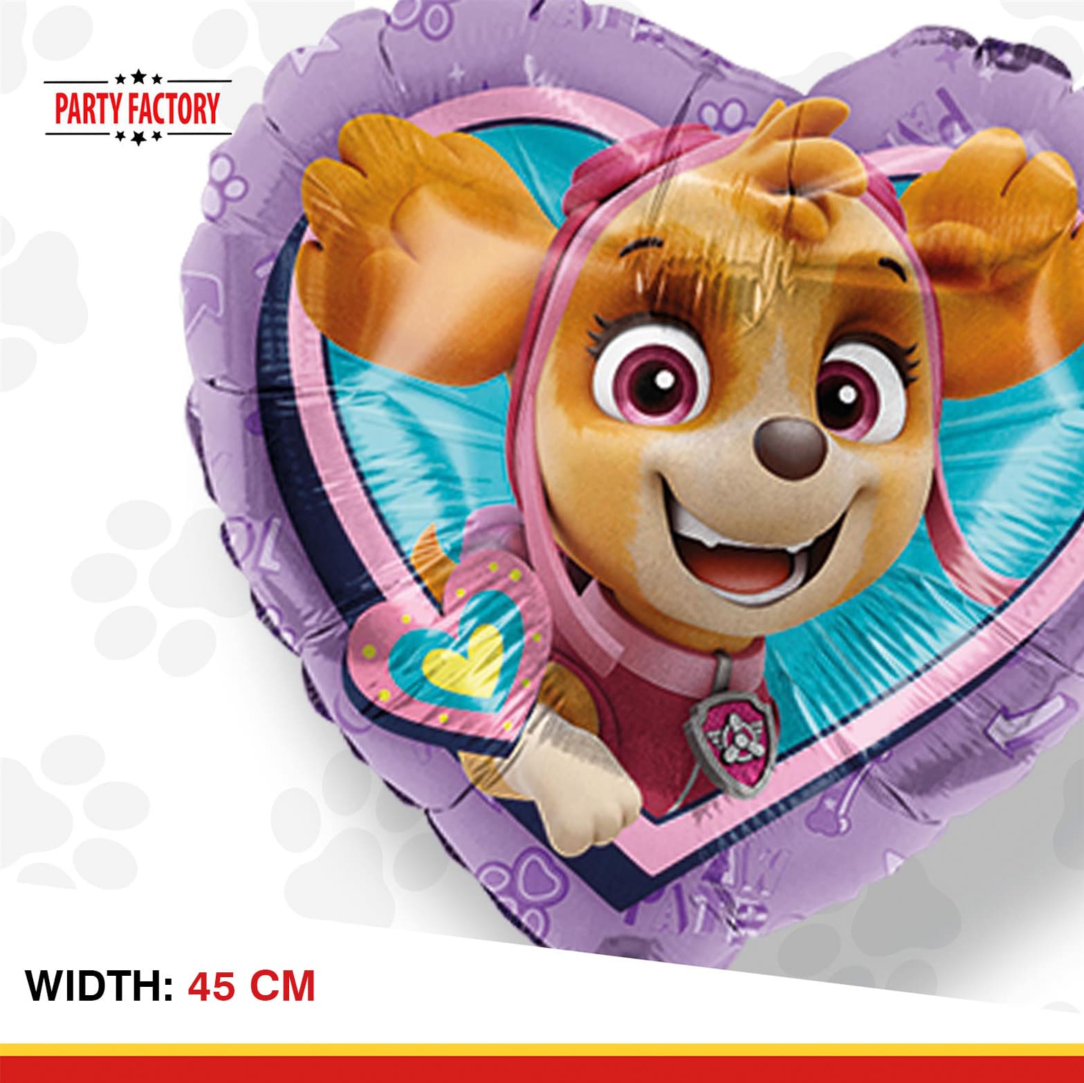 Paw Patrol Skye heart foil balloon purple 17 in. 3