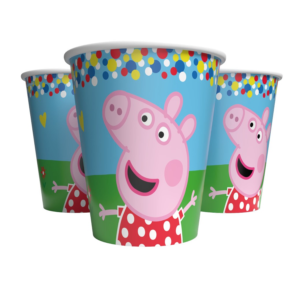Peppa Pig paper cups colorful 8.4 oz 8 pack