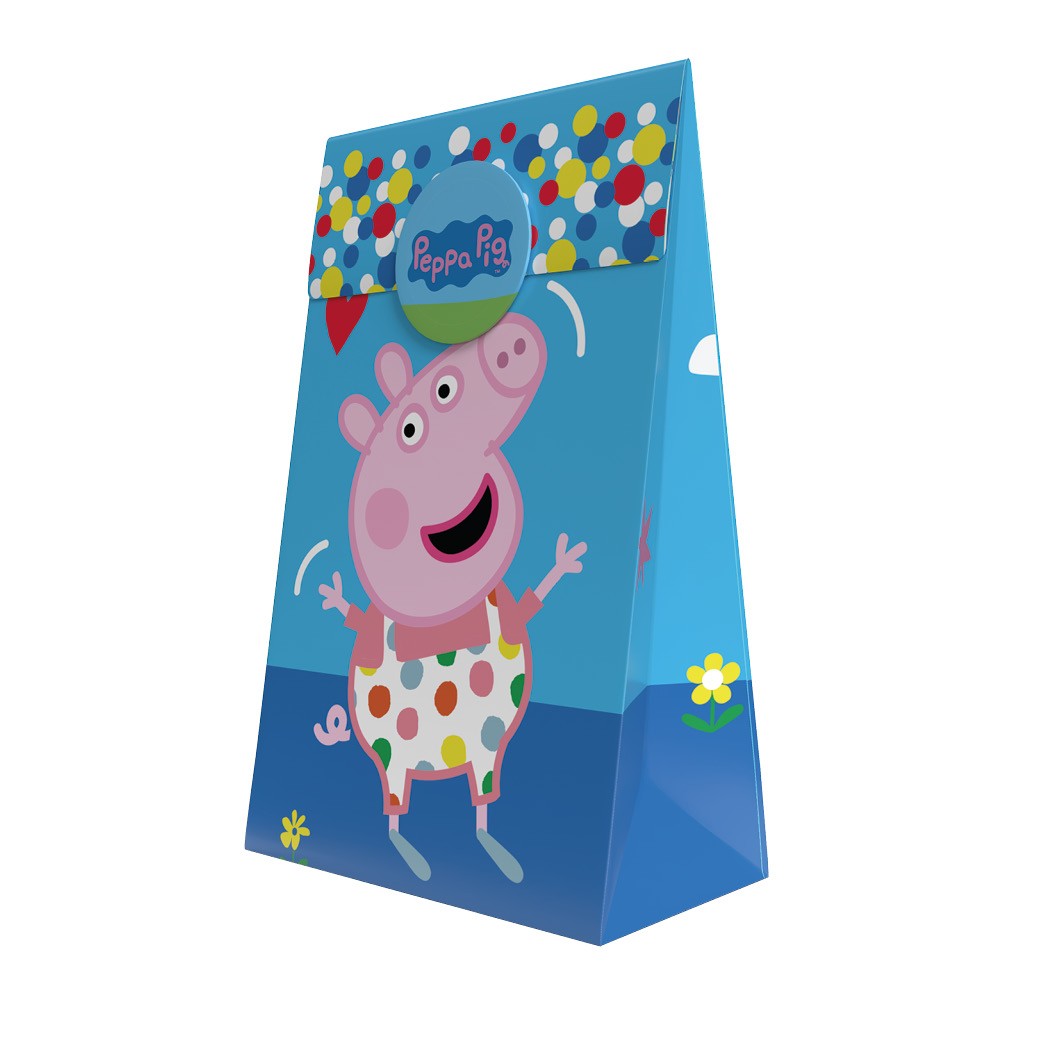 Peppa Pig paper party bags incl. stickers 10 pcs