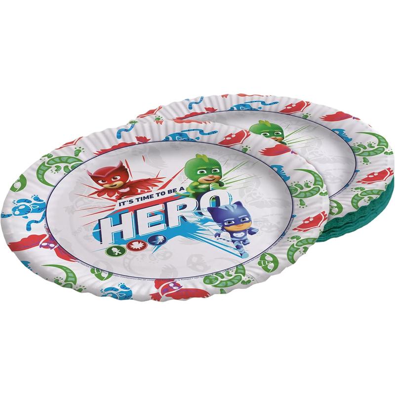 PJ MASKS  8 x paper plates disposable plates colorful 9 in.