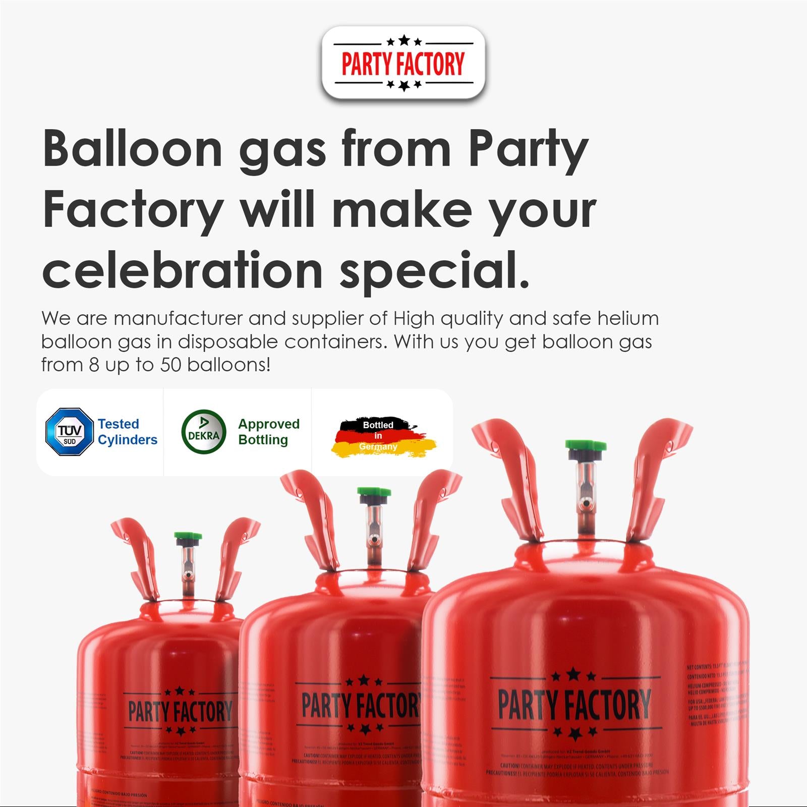 Helium tank for 50 latex balloons 4