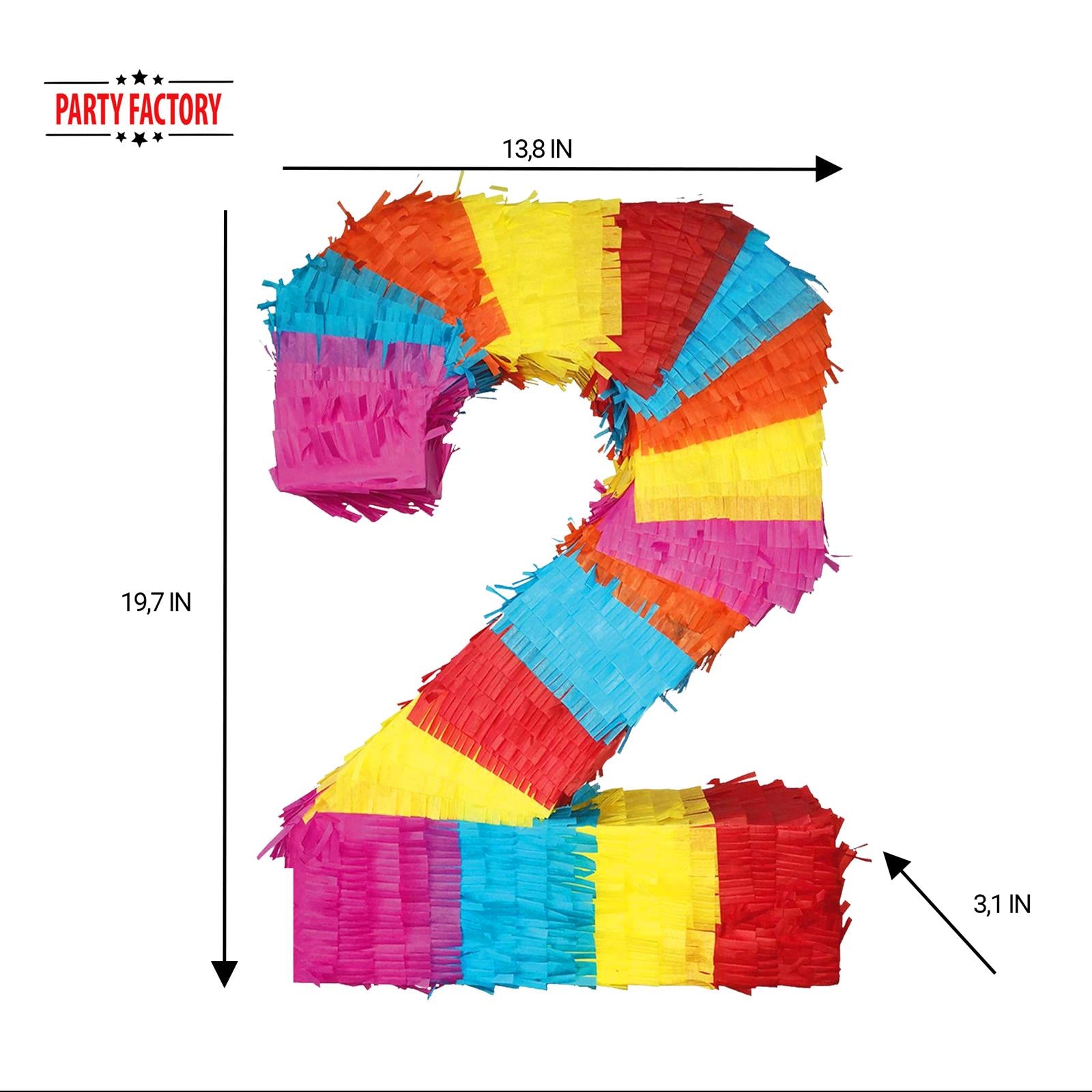 Pinata numbers set 0-9 + stick + eye mask children's birthday punch pinata 16.68 x 13.77 x 3.14 inches decoration birthday decoration (2) 4
