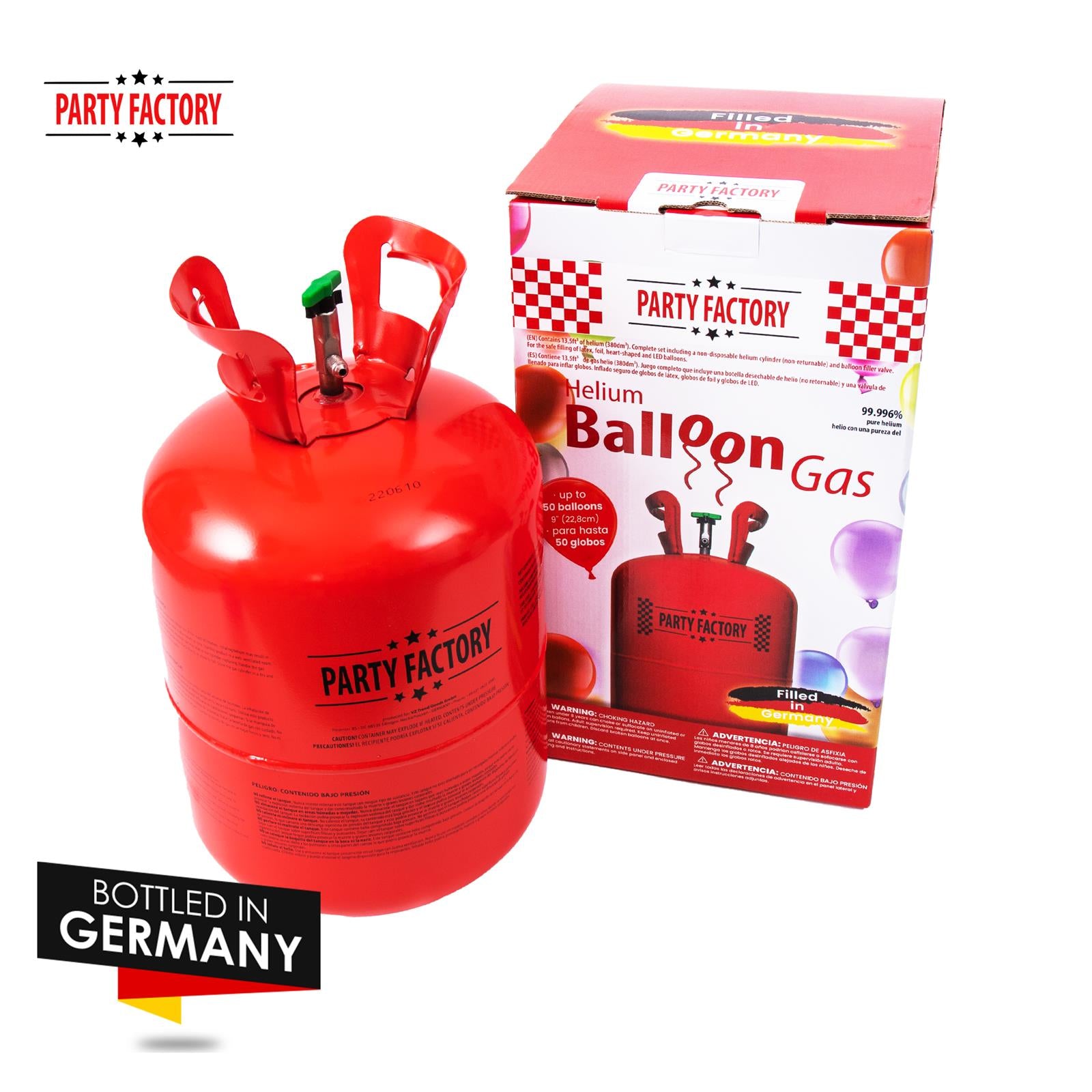 Helium tank for 50 latex balloons 6