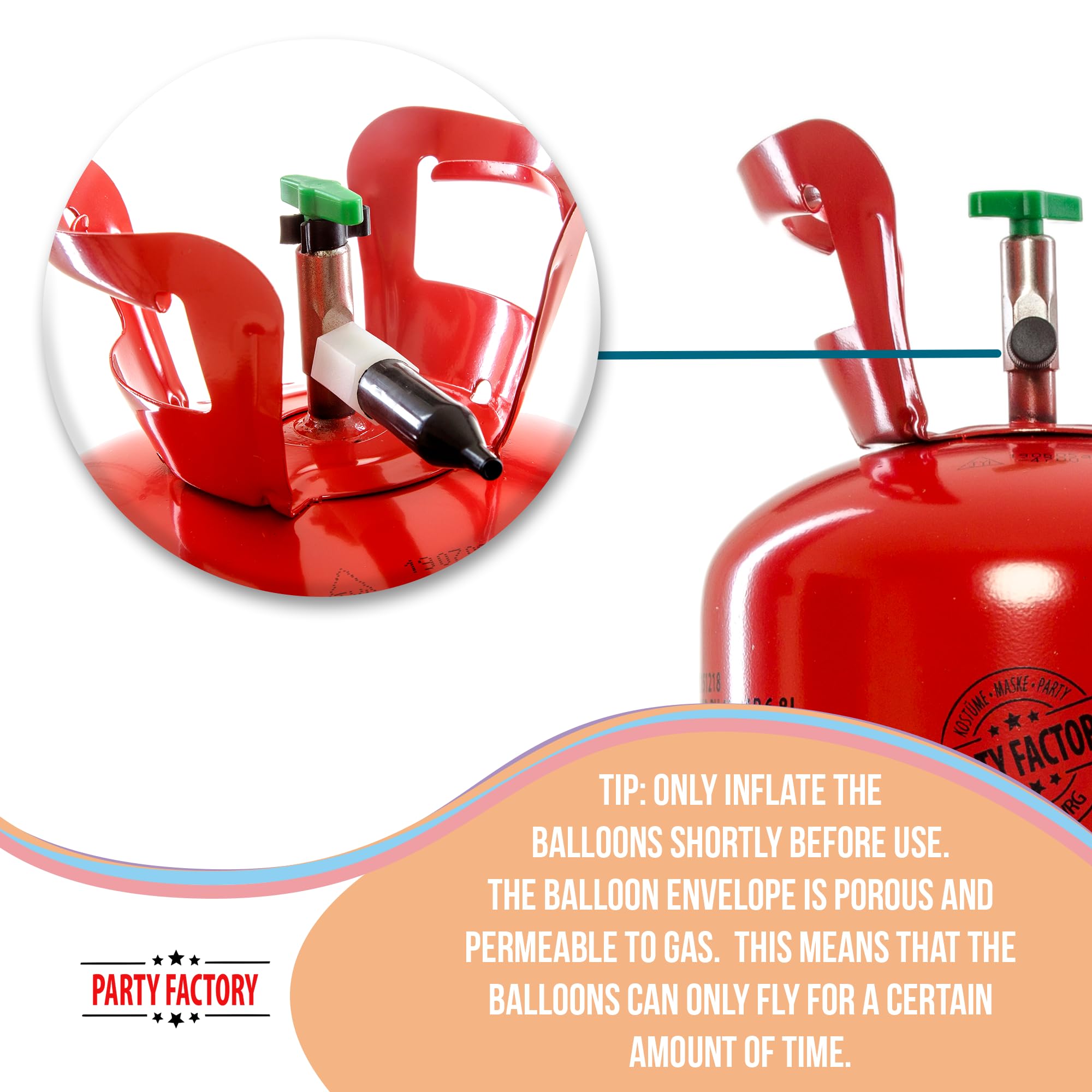 Helium tank for 20 balloons incl 20 latex balloons 4
