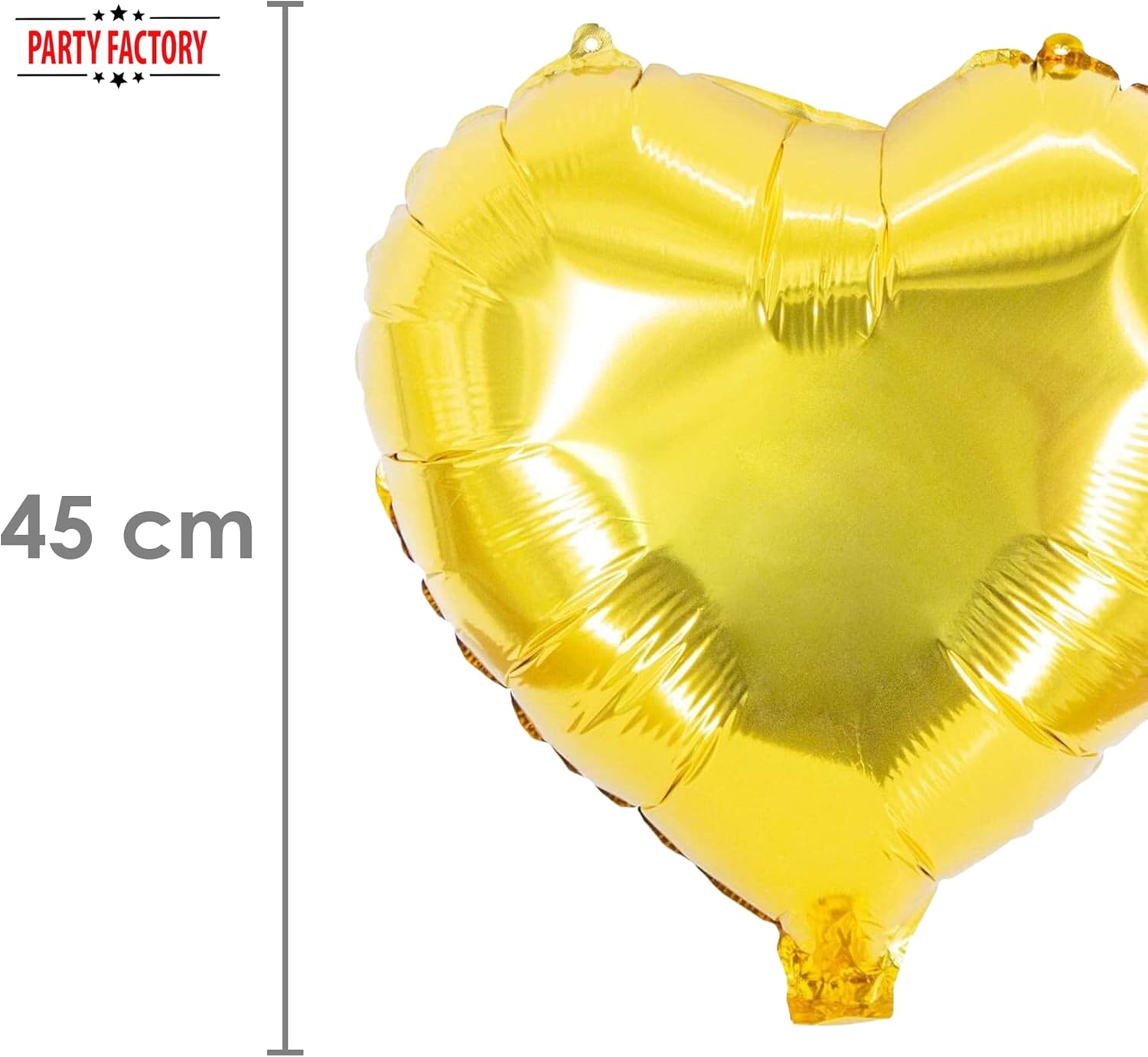Foil balloon heart gold 17.7 in 2