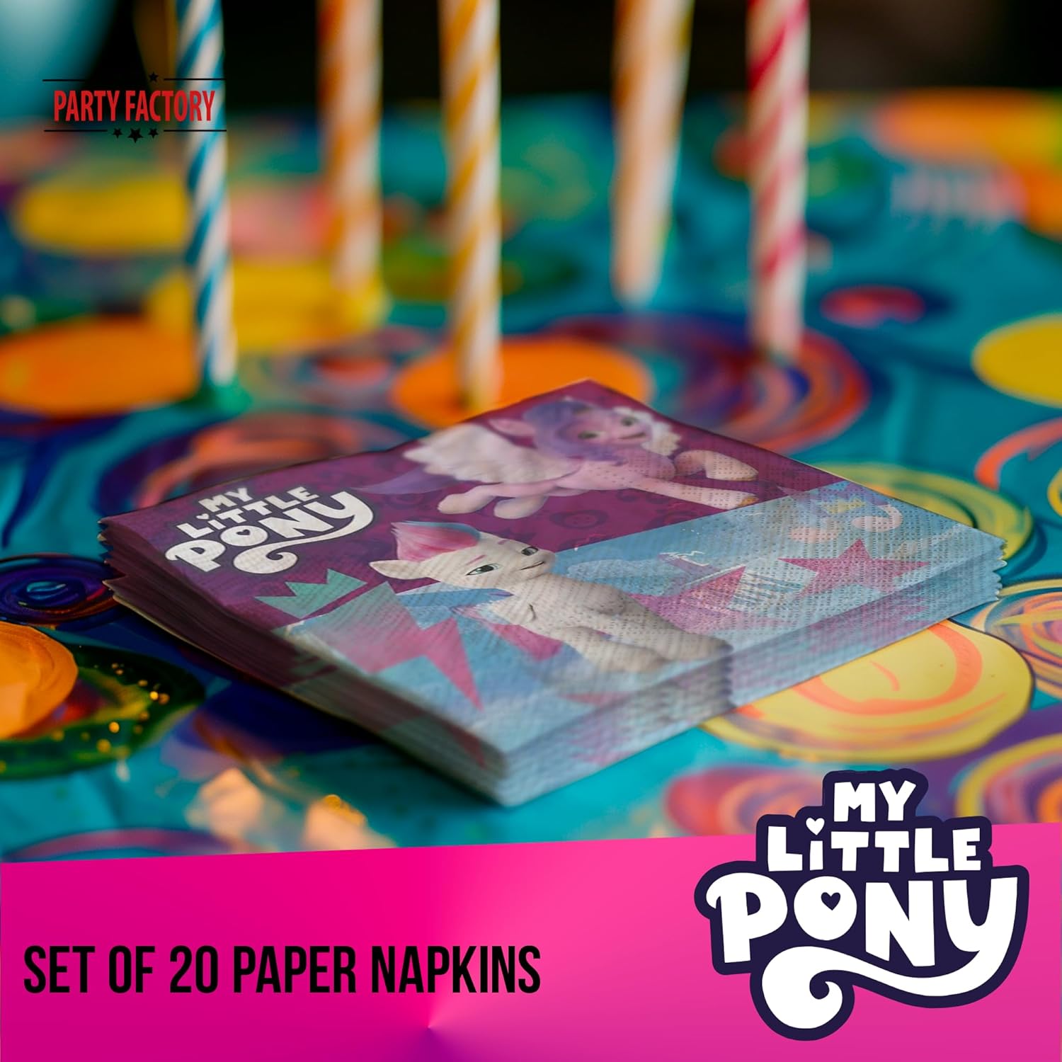 My Little Pony paper napkins 20 pcs multicolored 12.9x12.9 in 3 ply 2