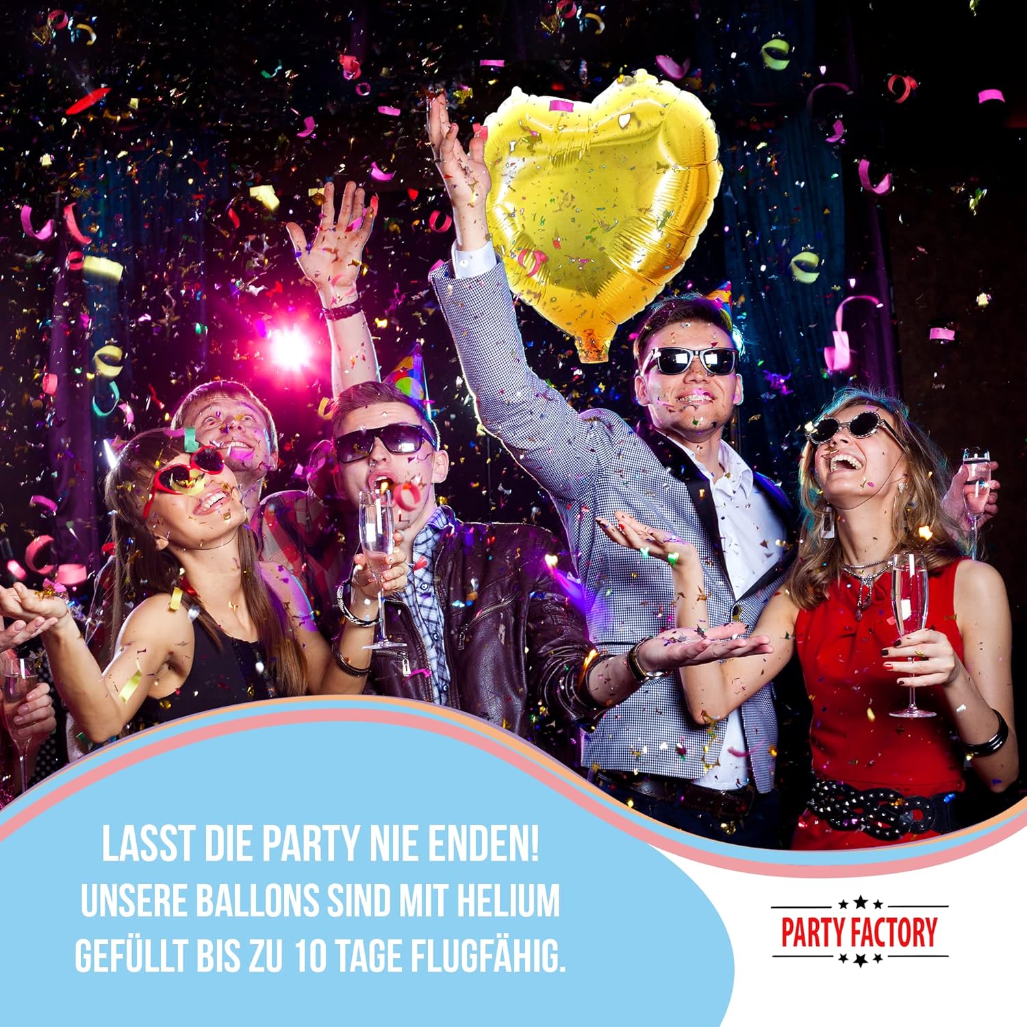 Foil balloon heart gold 17.7 in 4