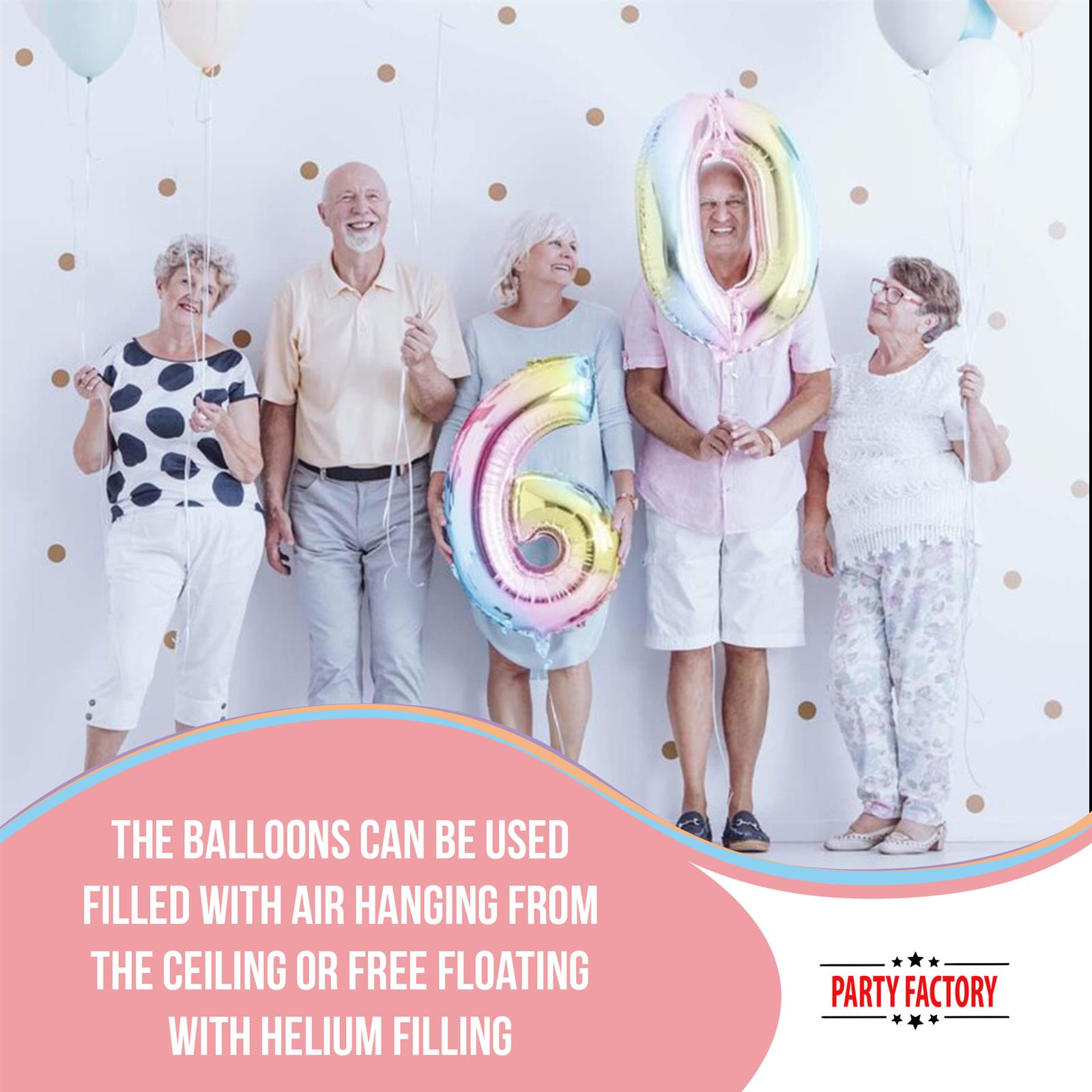 XXL foil balloon number 7  multicolor 40 in 6
