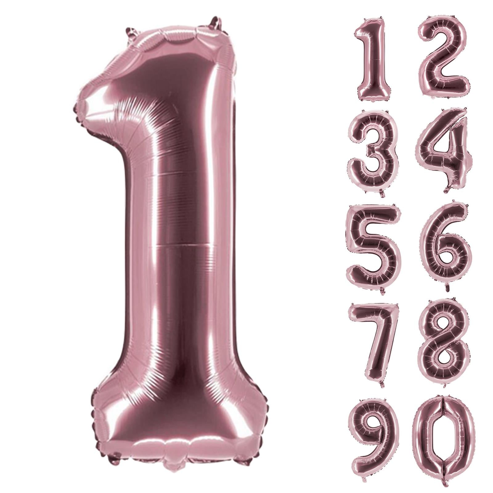 XXL foil balloon number 1 rose 40 in