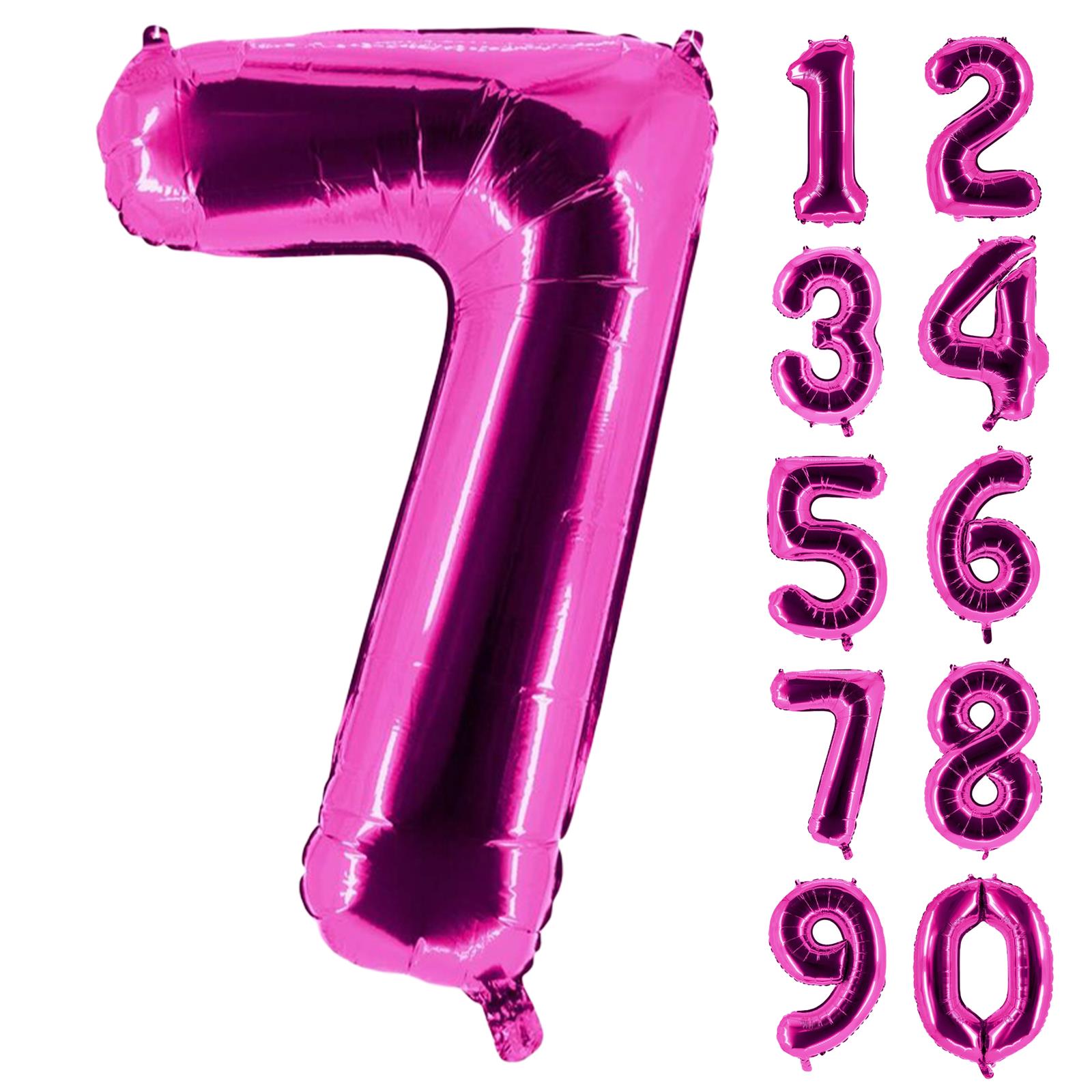 XXL foil balloon number 7 pink 40 in