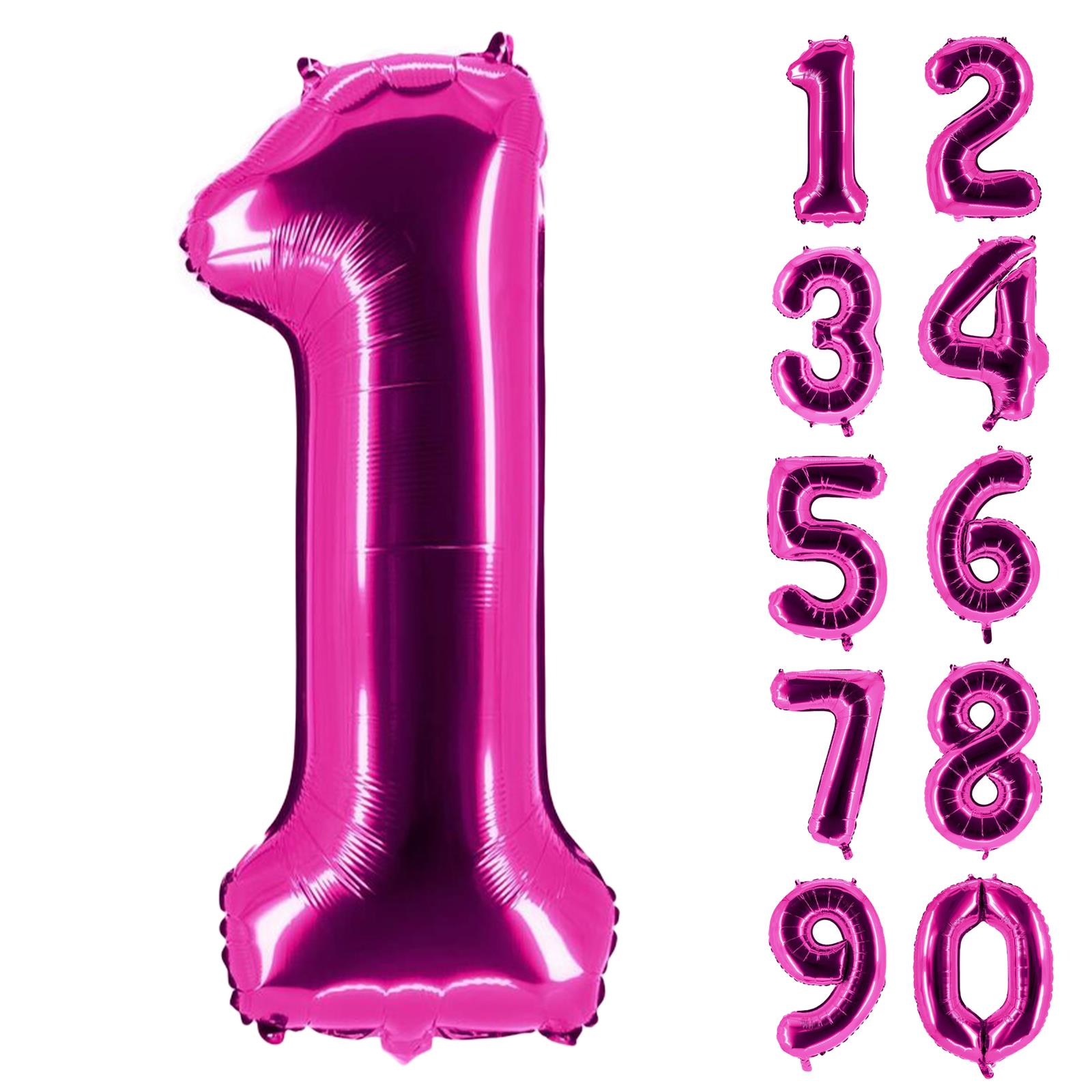 XXL foil balloon number 1 pink 40 in