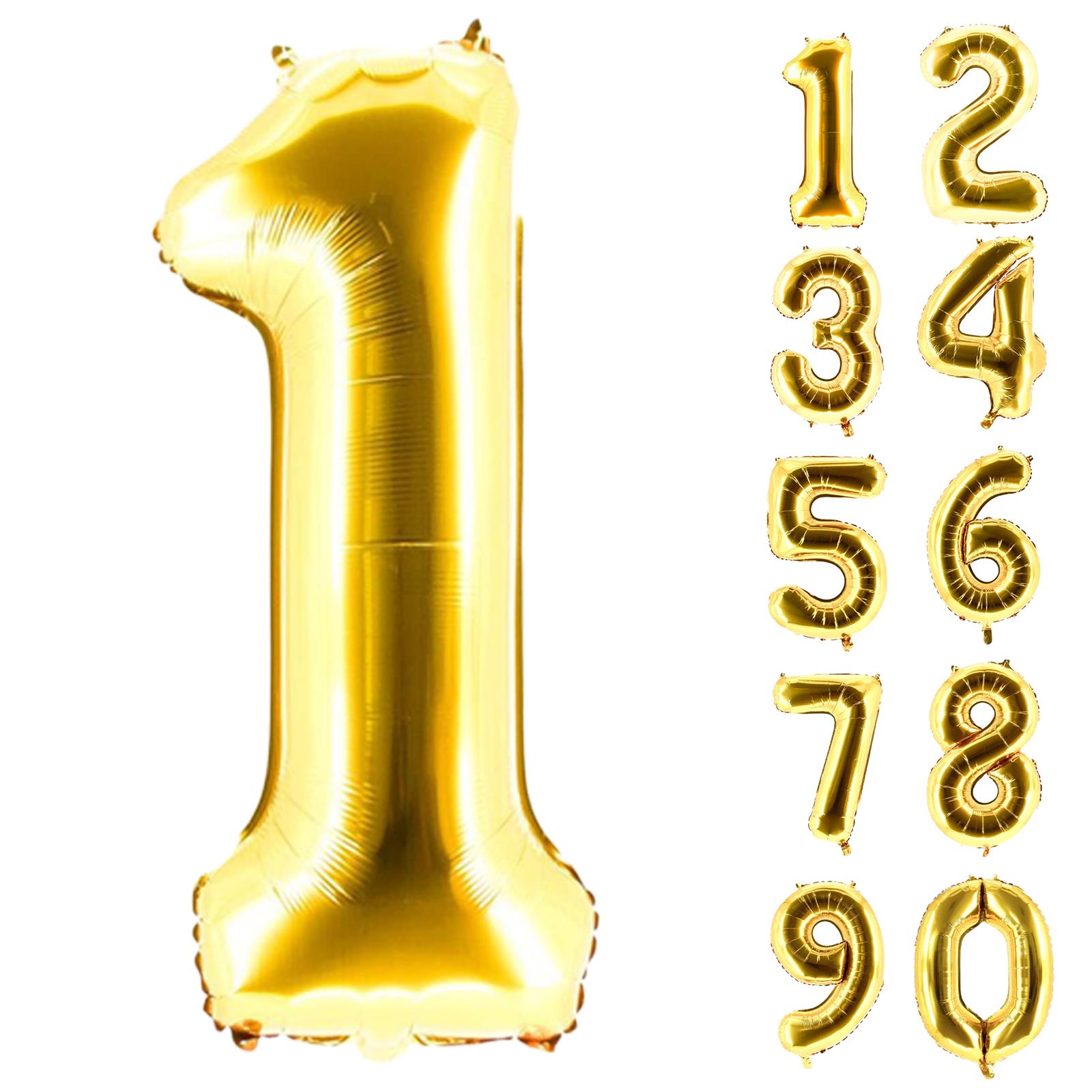 XXL foil balloon number 1 gold 40 in