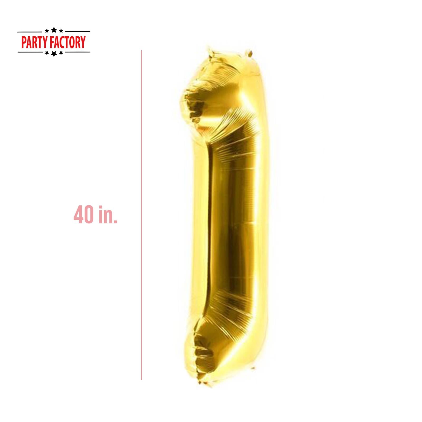 XXL foil balloon number 1 gold 40 in 3