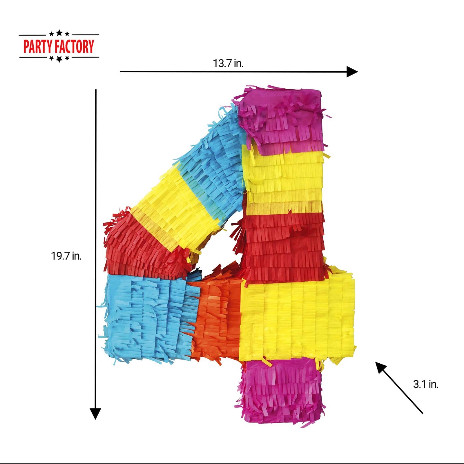 Pinata numbers 0-9 children birthday punch pinata 16.5 x 13.7 x 3.1 in birthday decoration 4 4