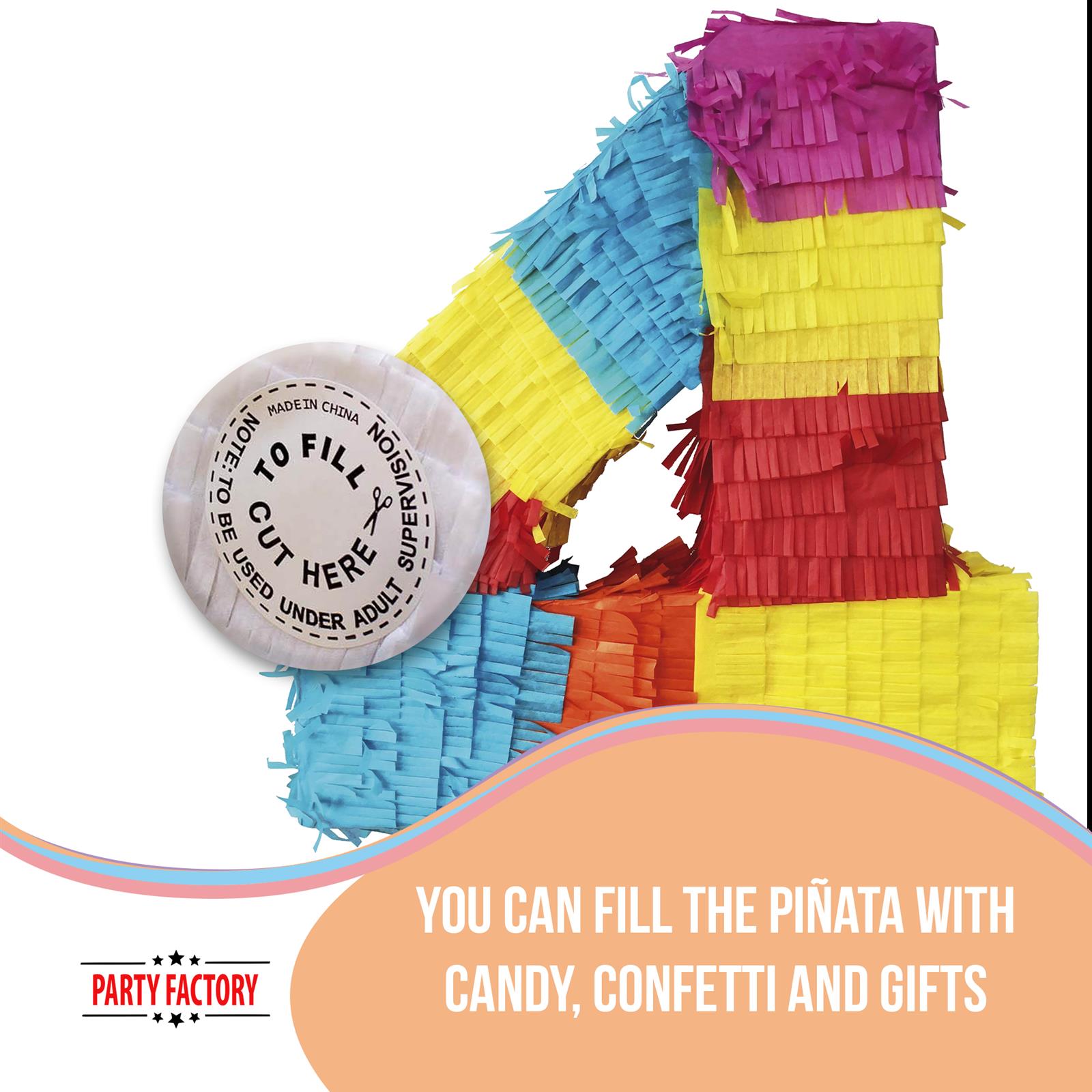 Pinata numbers 0-9 children birthday punch pinata 16.5 x 13.7 x 3.1 in birthday decoration 4 5