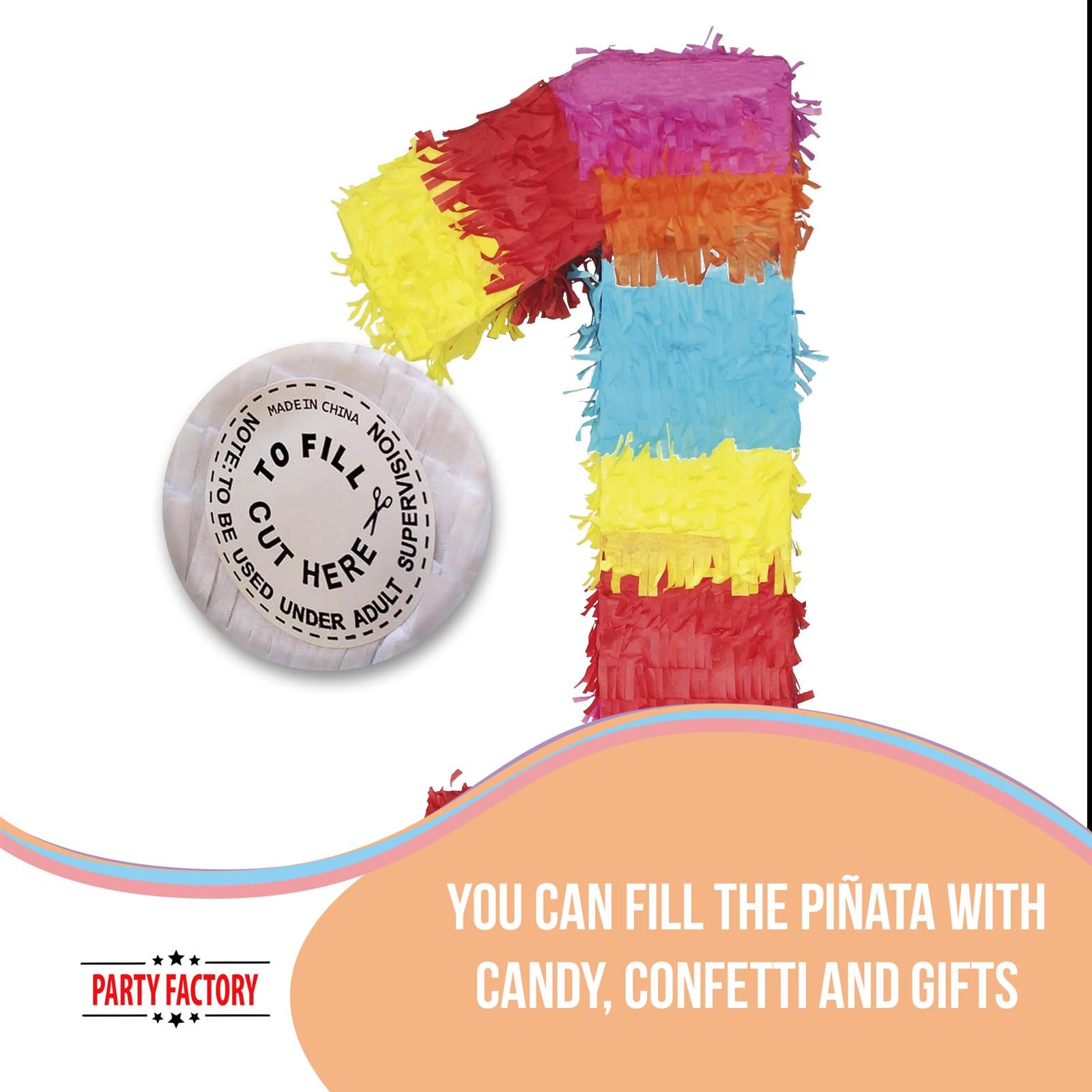 Pinata numbers 0-9 children birthday punch pinata 16.5 x 13.7 x 3.1 in birthday decoration 1 5
