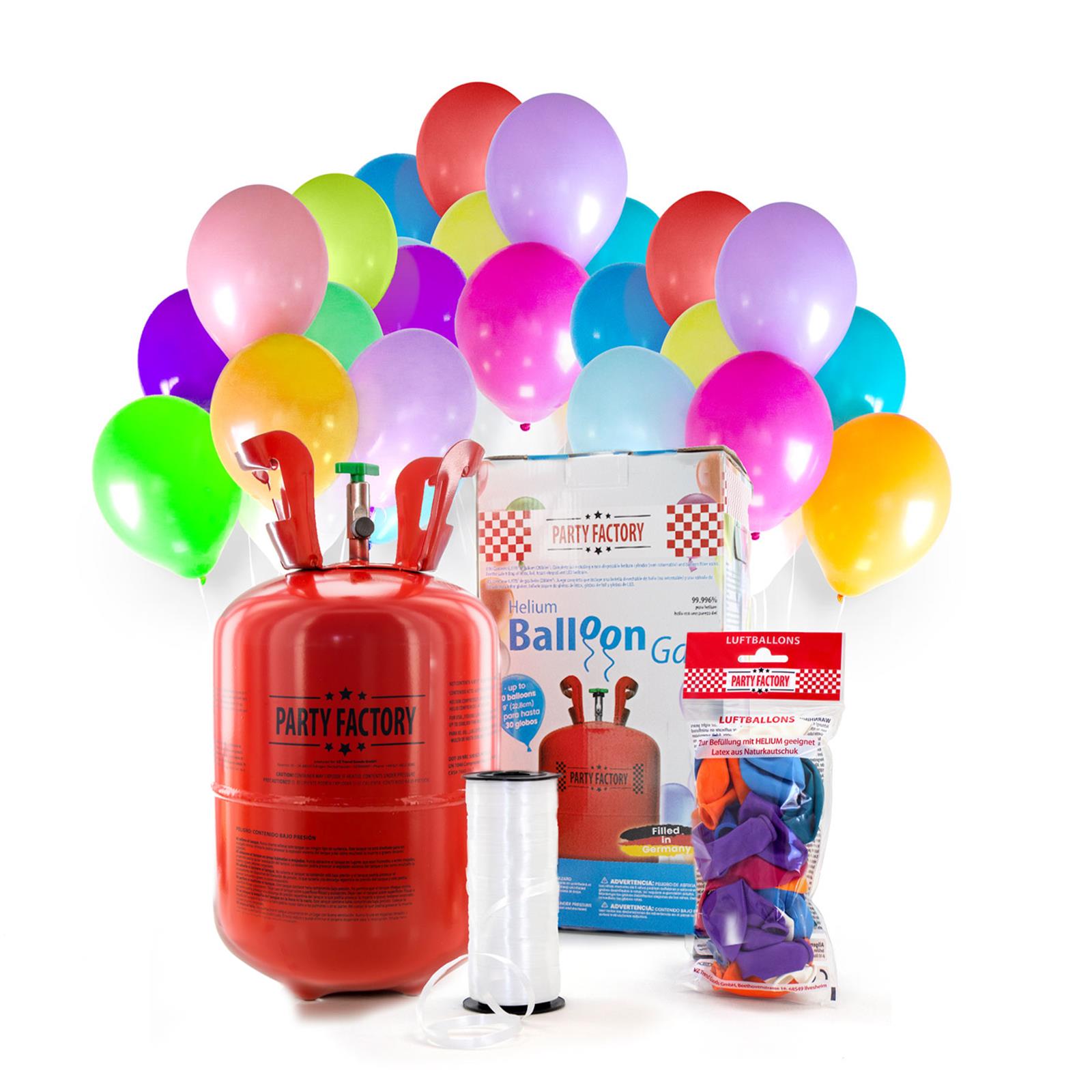 Helium tank for 30 balloons incl 30 latex balloons