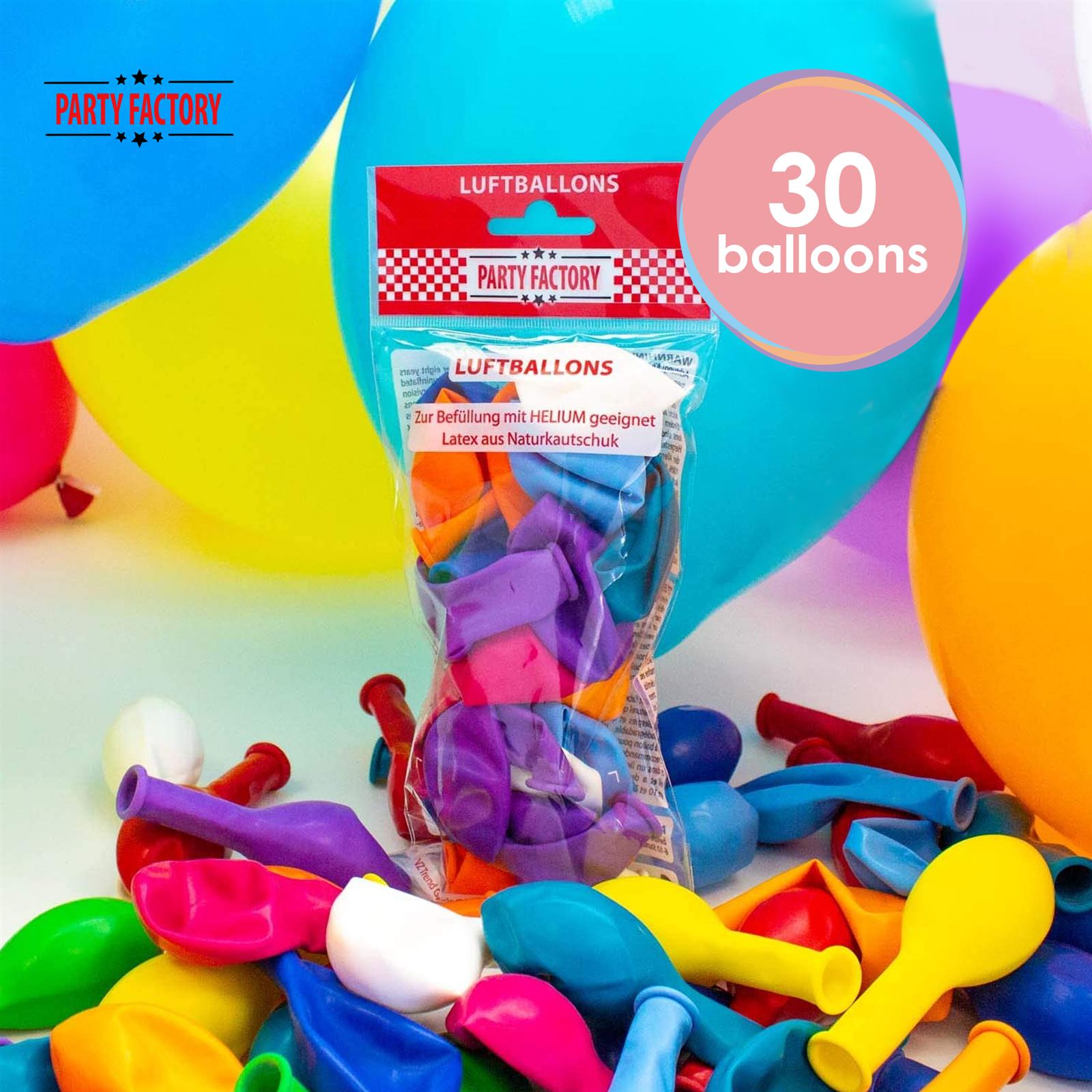 Helium tank for 30 balloons incl 30 latex balloons 3