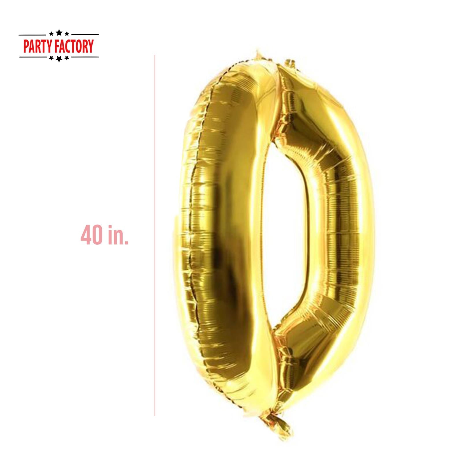 XXL foil balloon number 0 gold 40 in 3