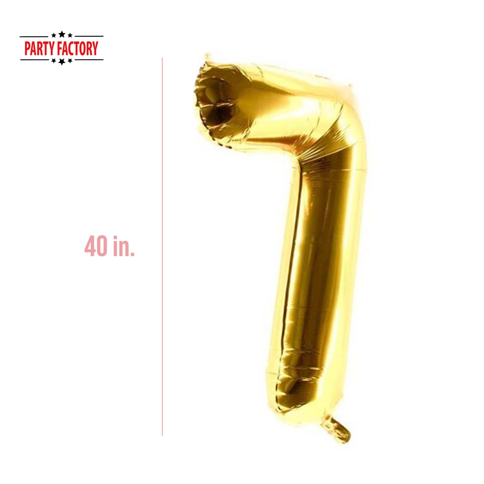XXL foil balloon number 7 gold 40 in 3