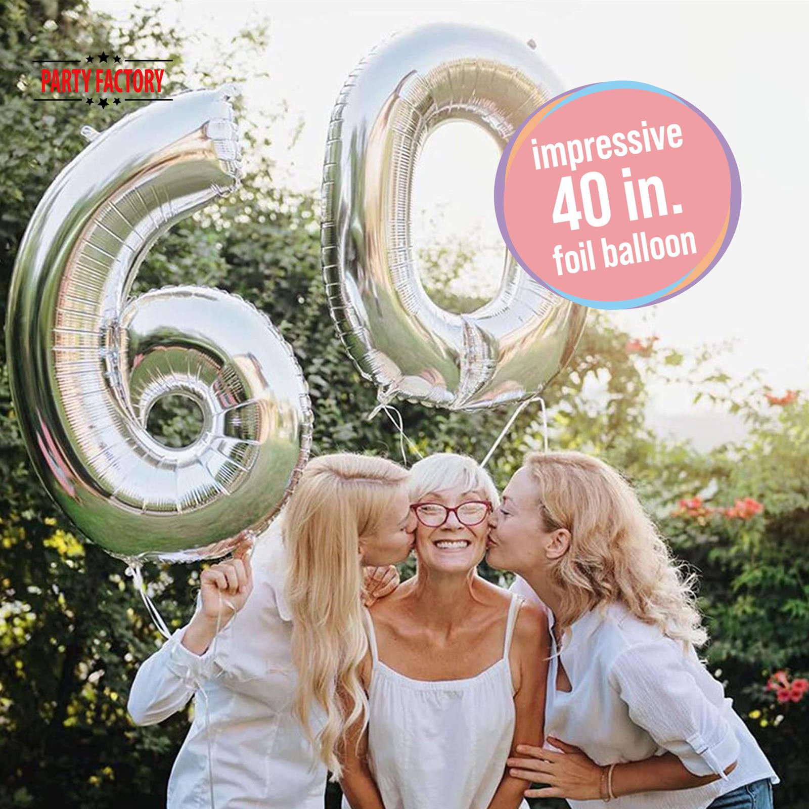 XXL foil balloon number 7 silver 40 in 2