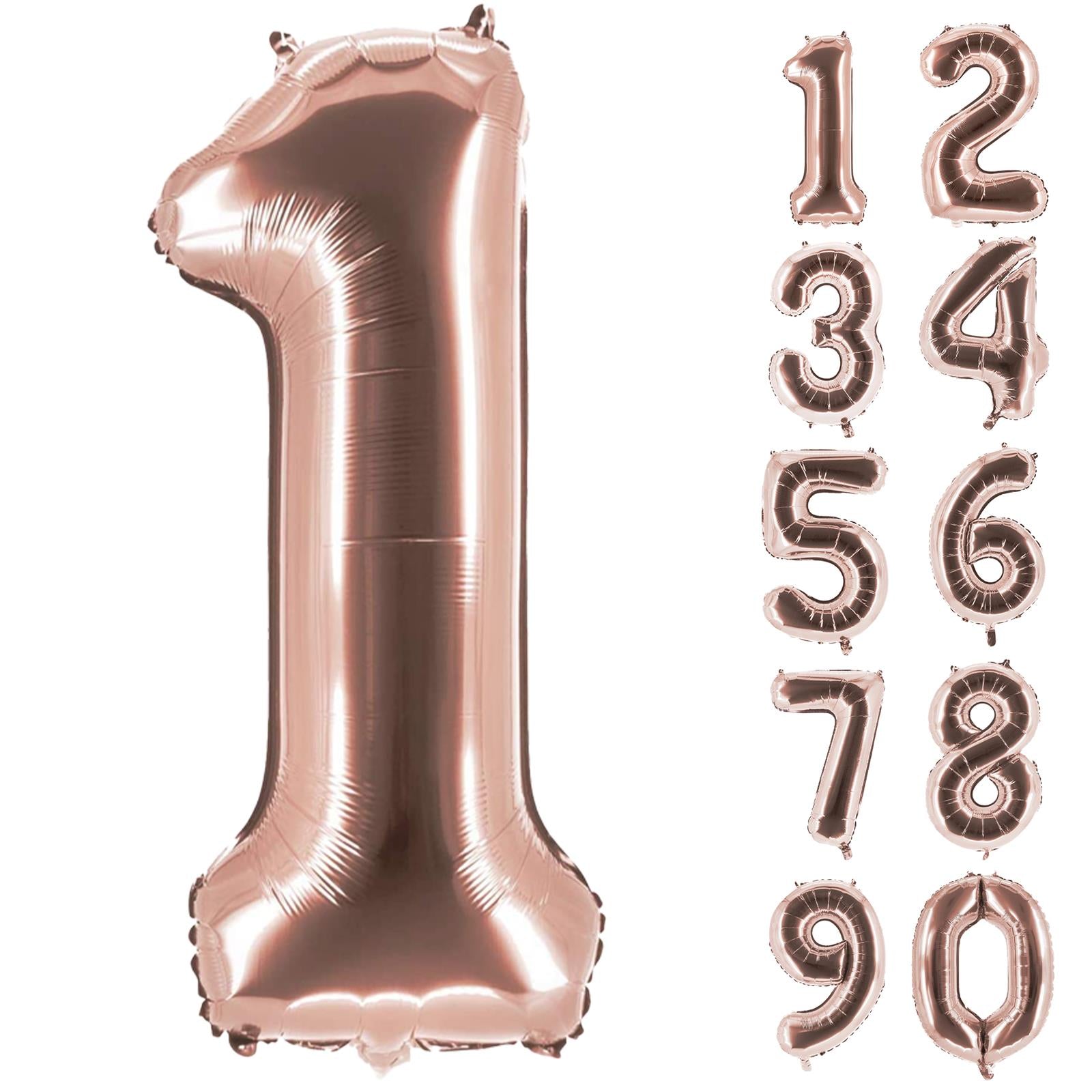 XXL foil balloon number 1 rose gold 40 in