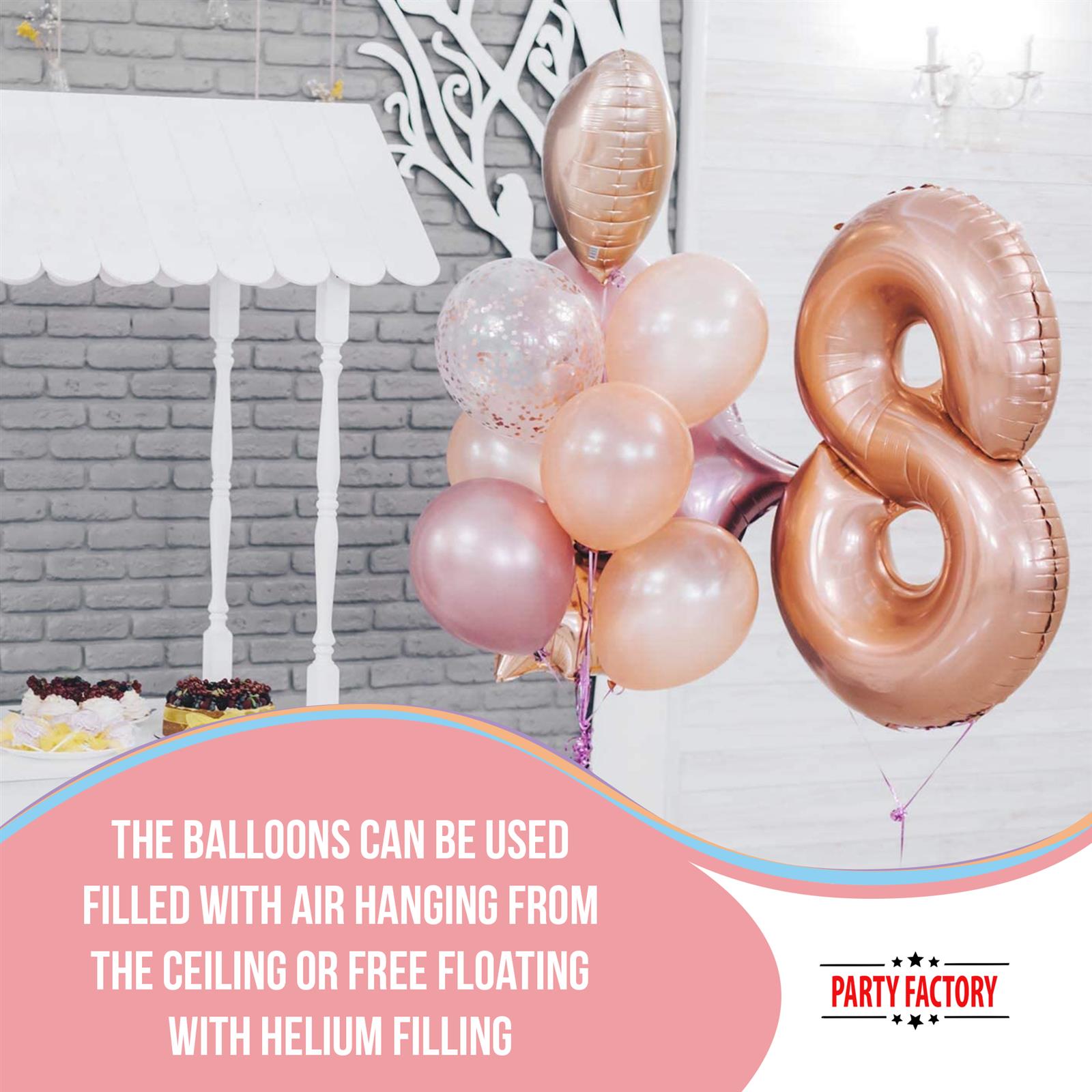 XXL foil balloon number 9  rose gold 40 in 6