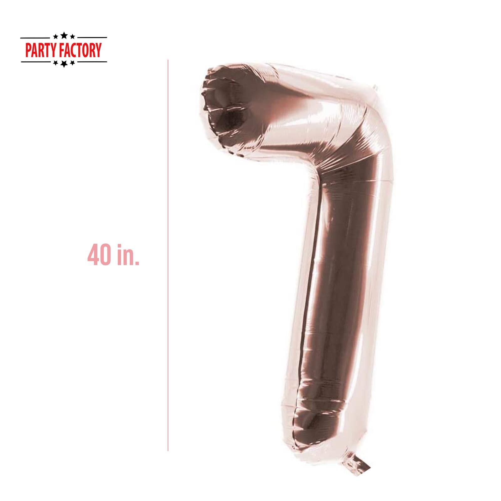 XXL foil balloon number 7 rose gold 40 in 3