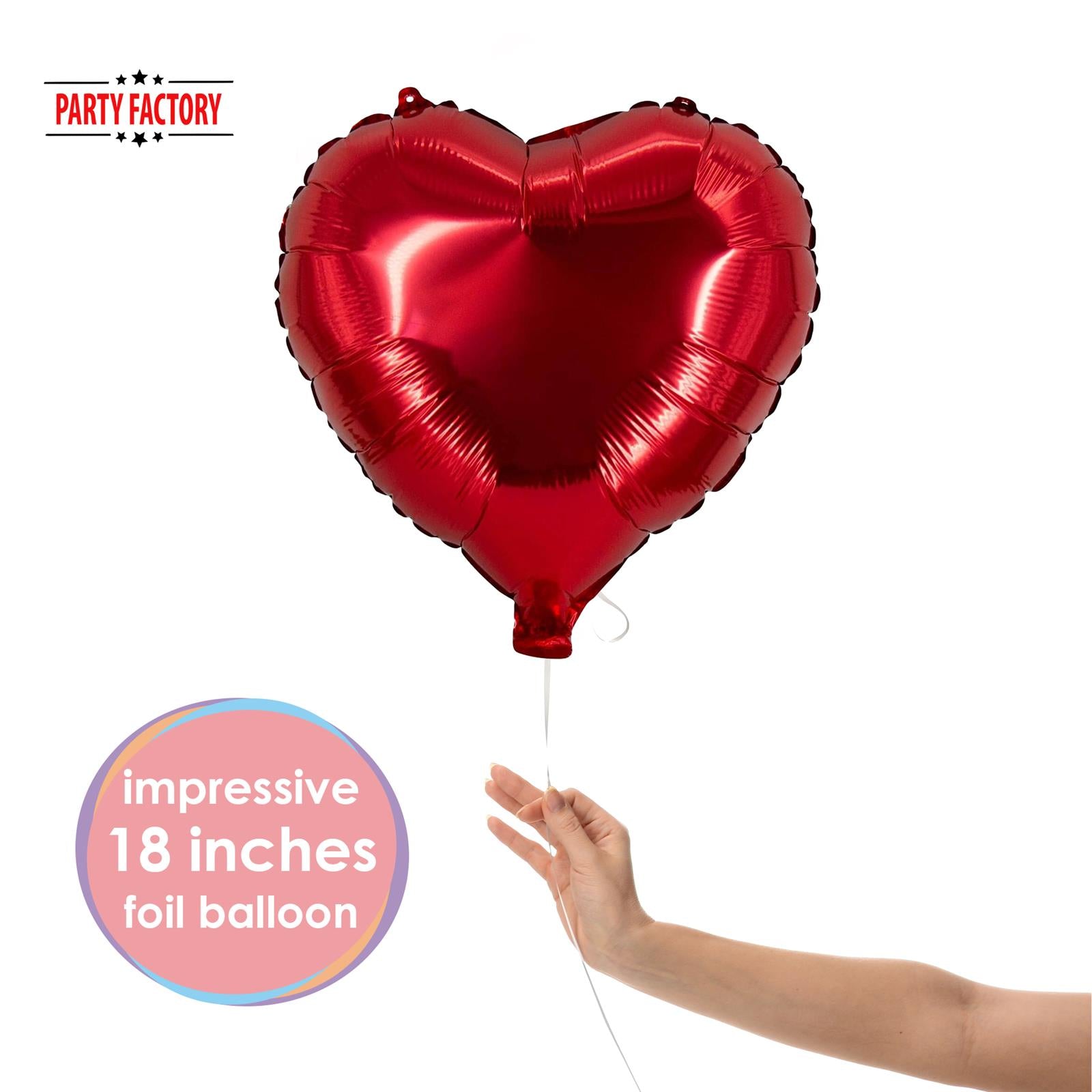 Heart foil balloon red 17.7 in helium balloon 2