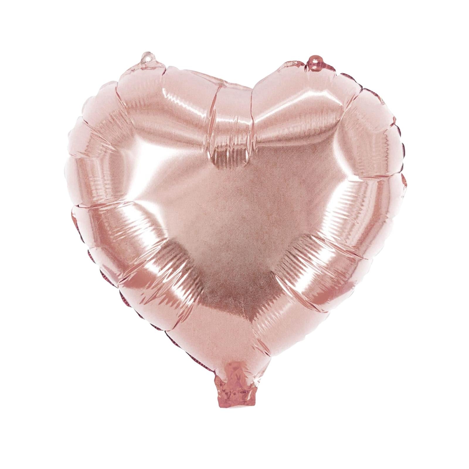 Heart foil balloon rose gold 17.7 in helium balloon