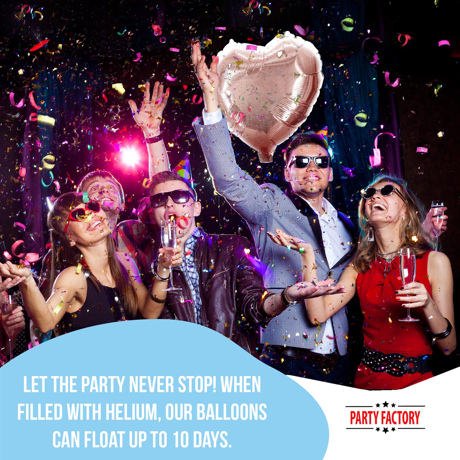 Heart foil balloon rose gold 17.7 in helium balloon 3