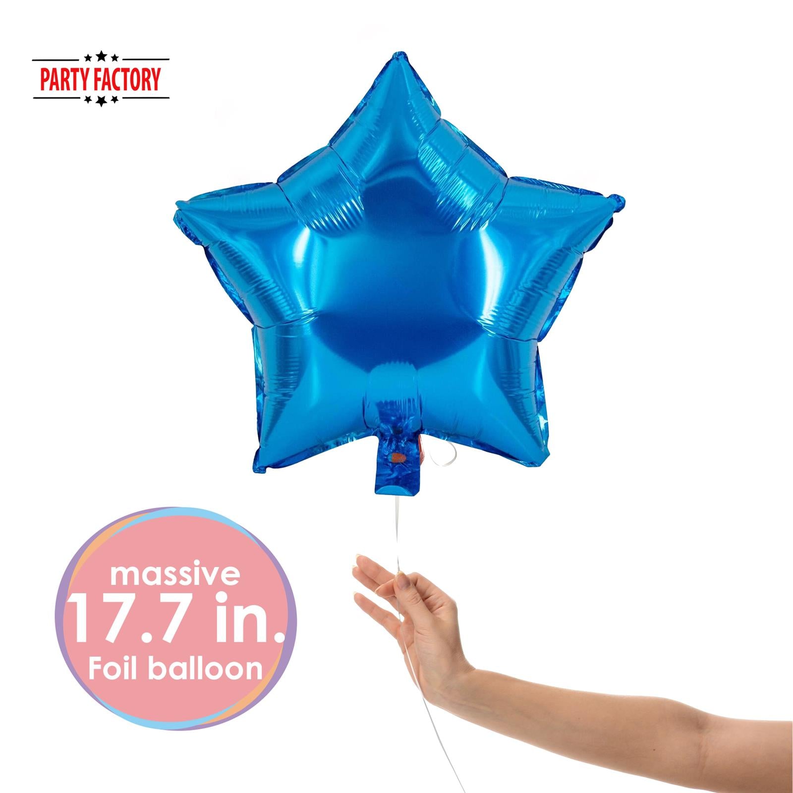 Foil balloon star blue 17.7 in 2