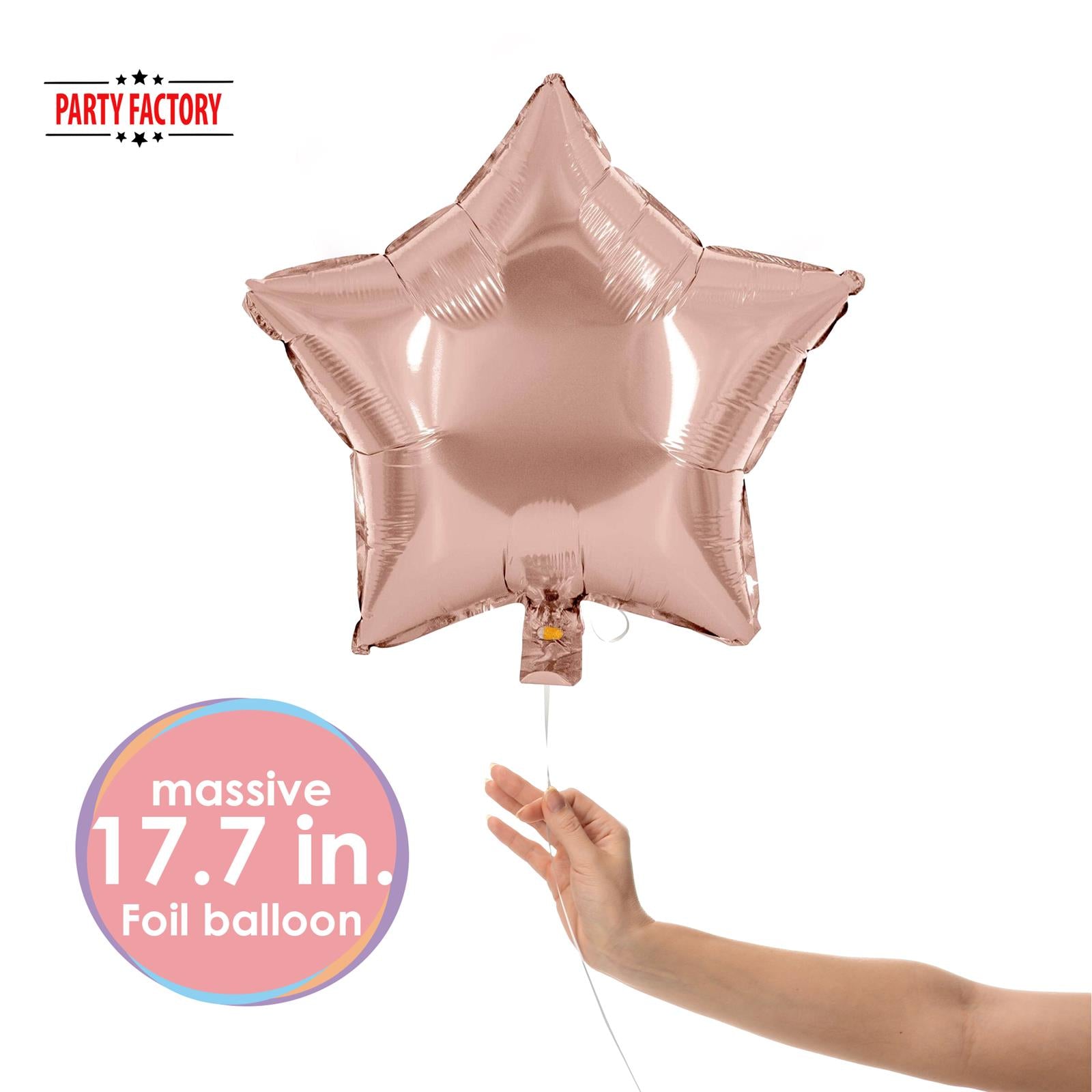 Foil balloon star rose gold 17.7 in 2