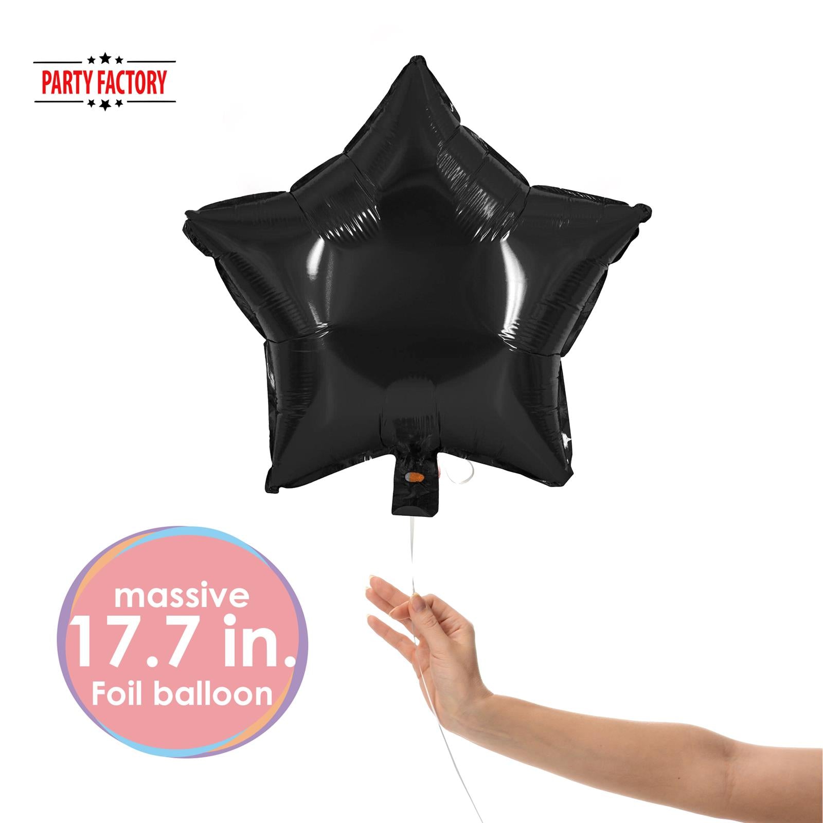 Foil balloon star black 17.7 in 2