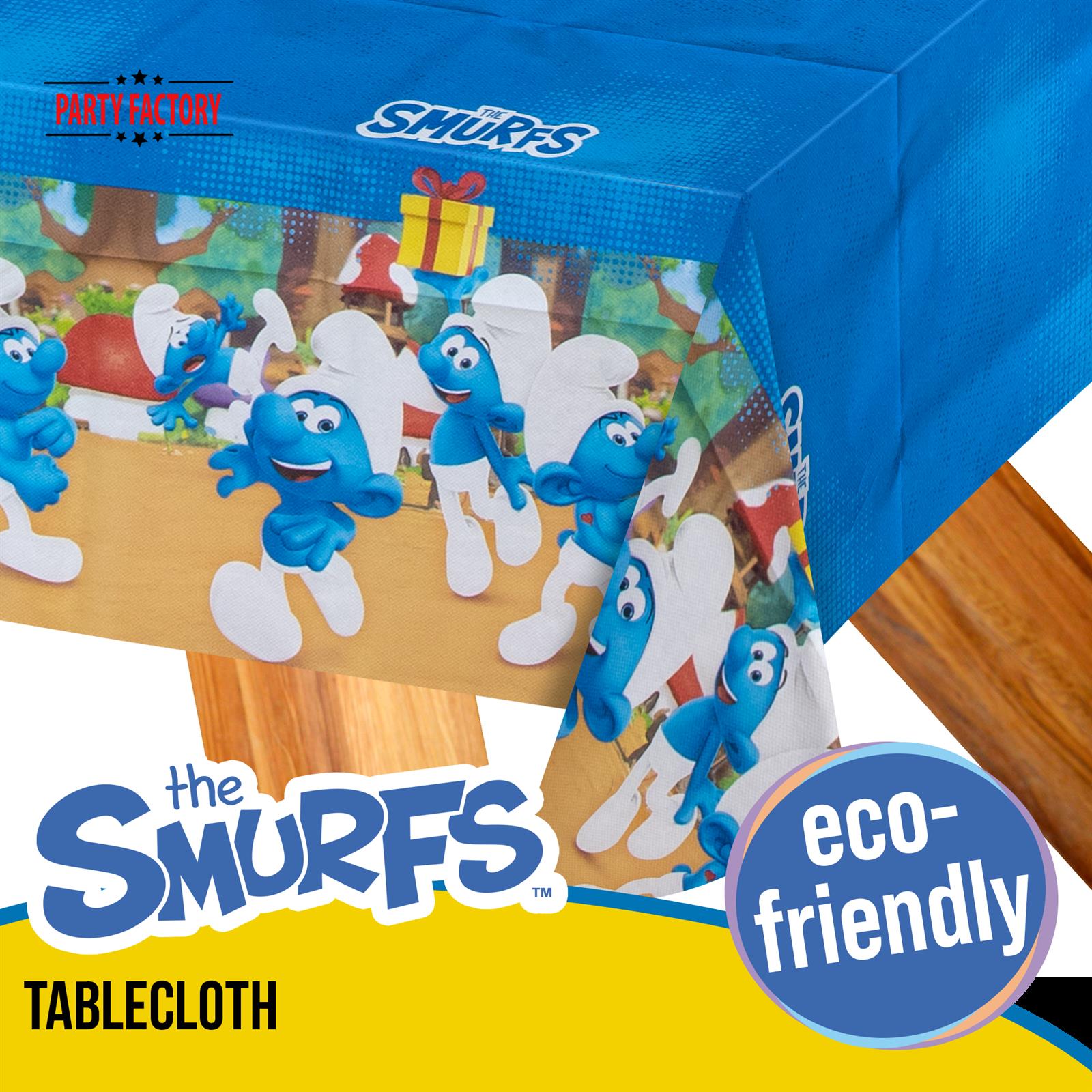 Smurfs tablecloth blue beige 47.3x70.8 in 2