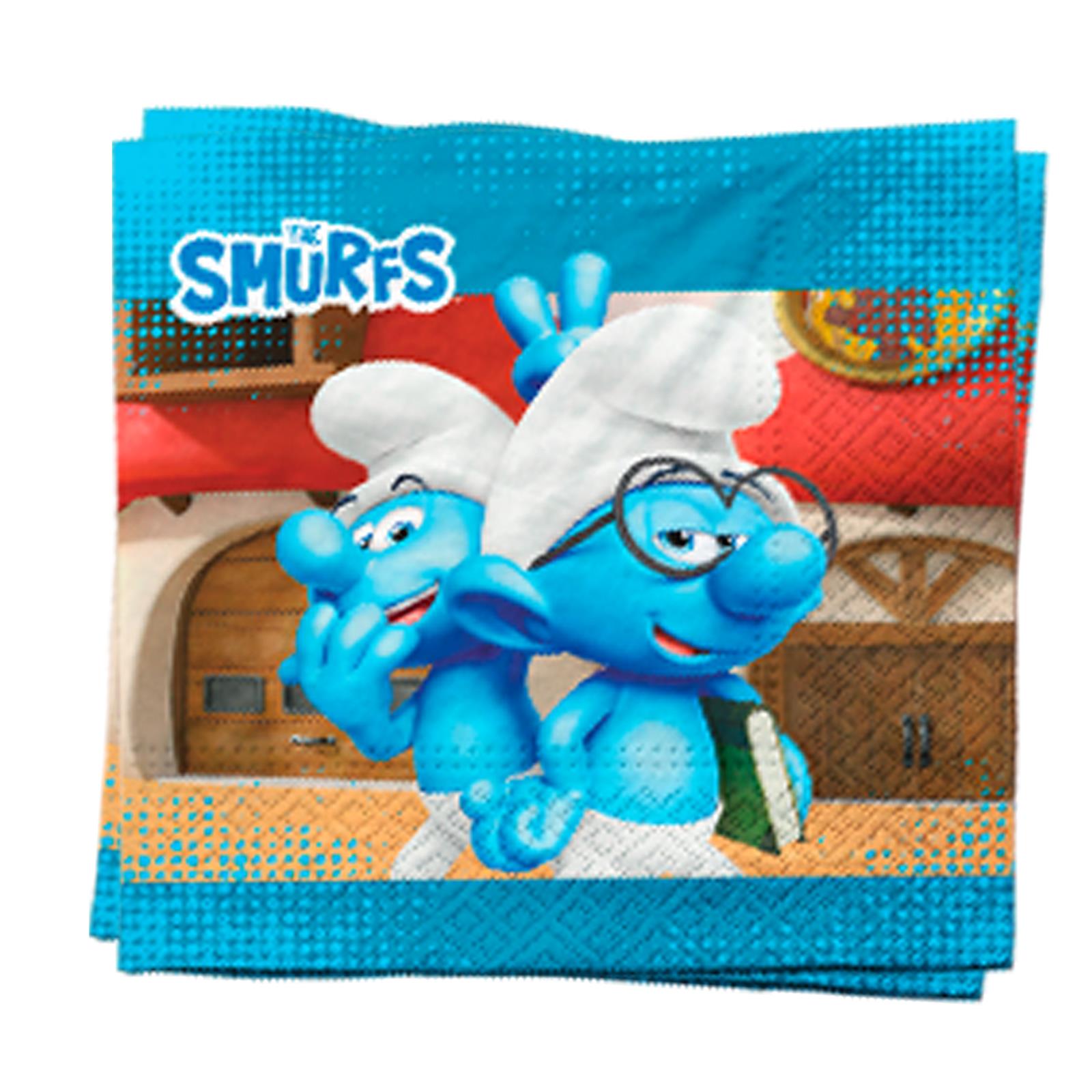 Smurfs 20 paper napkins blue