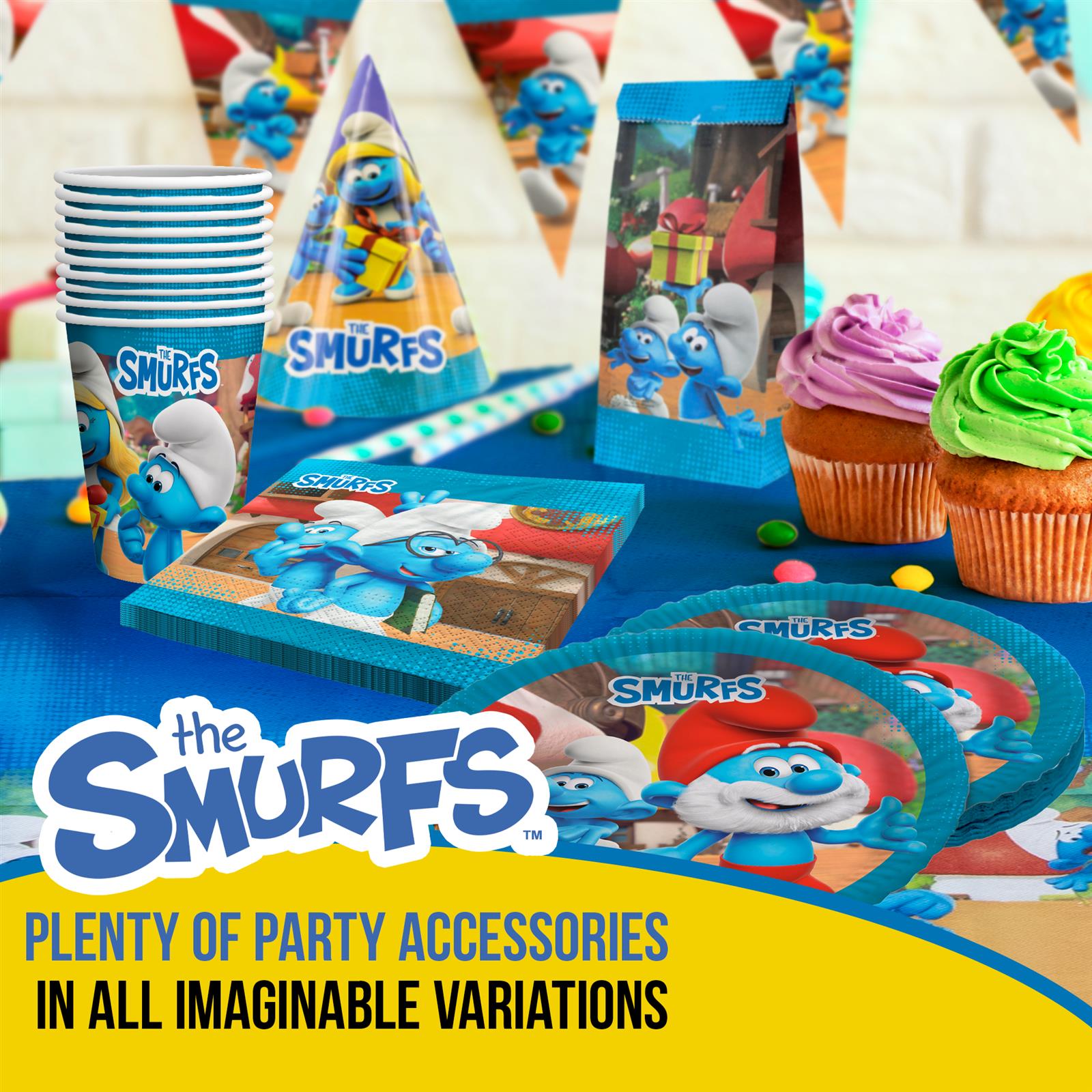 Smurfs foil balloon 17.7 in colorful Brainy and Jokey Smurf 6