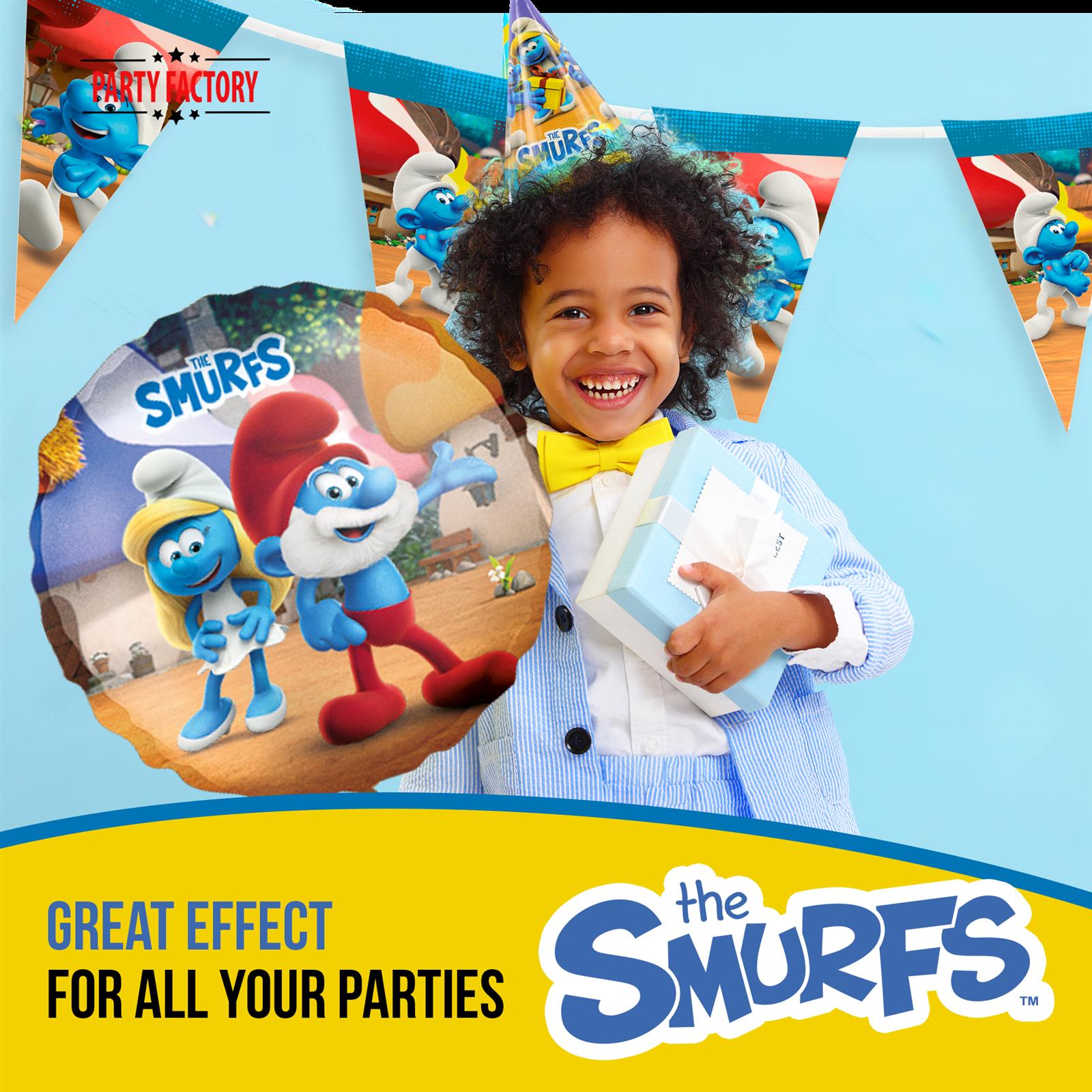 Smurfs foil balloon colorful 17.7 in Papa Smurf 4