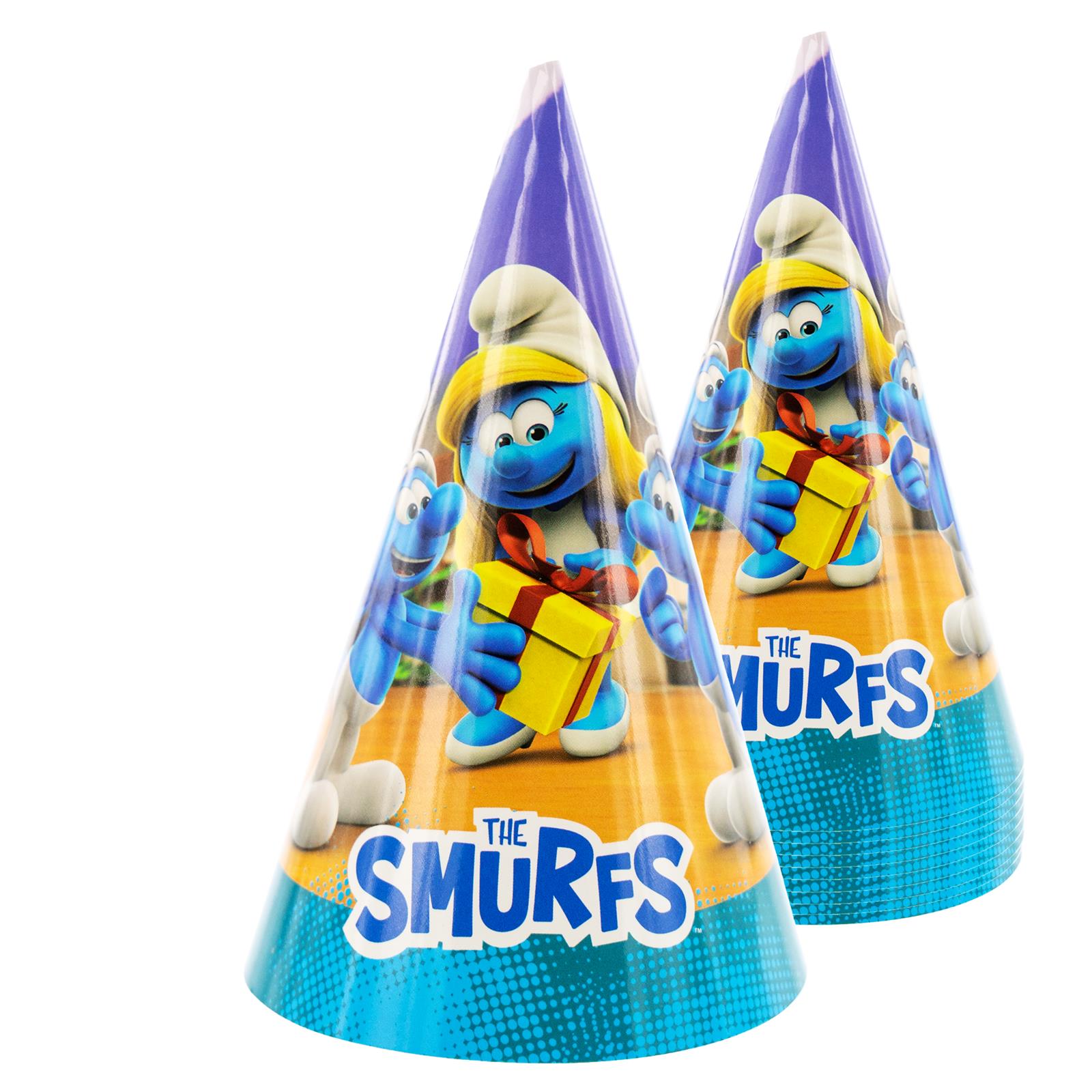 Smurfs party hats 10 pcs blue colorful