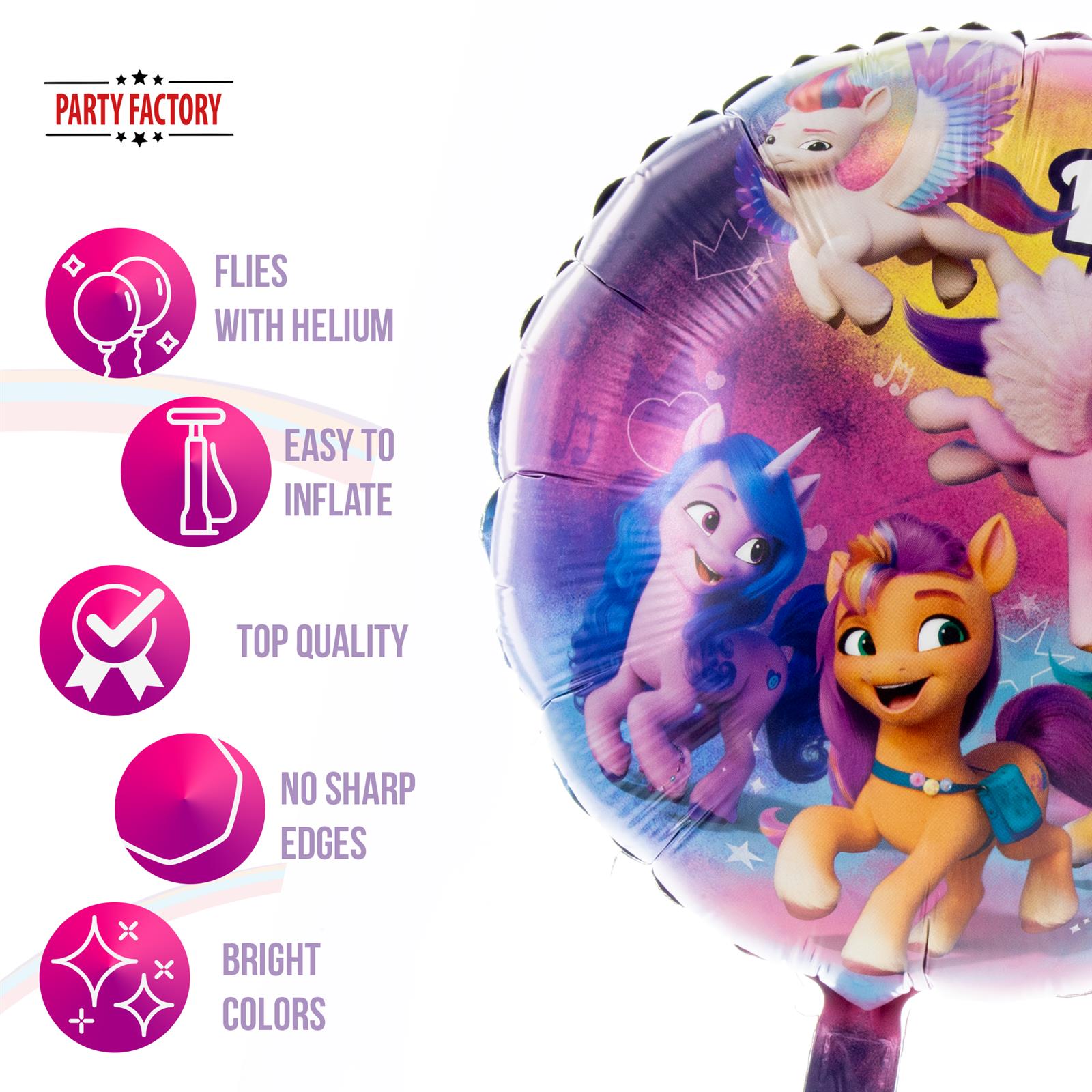My Little Pony foil balloon 17.7 in colorful Zipp Izzy Hitch Sunny Pipp 5