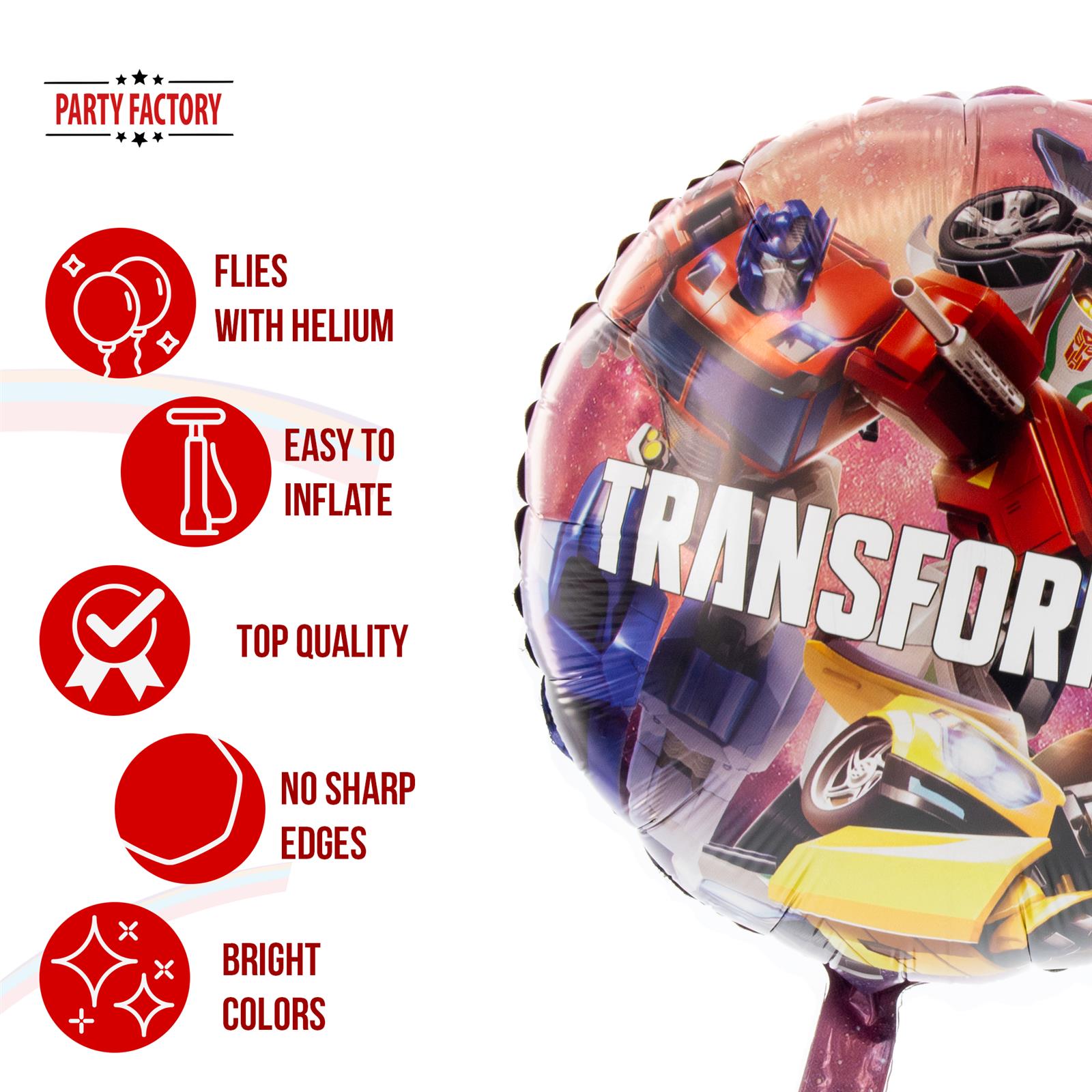 Transformers foil balloon 17.7 in. colorful 5