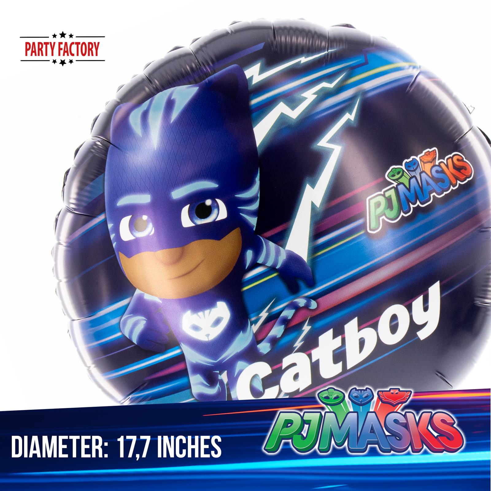 PJ Masks foil balloon 17.7 in colorful pajama heroes superhero catboy 3