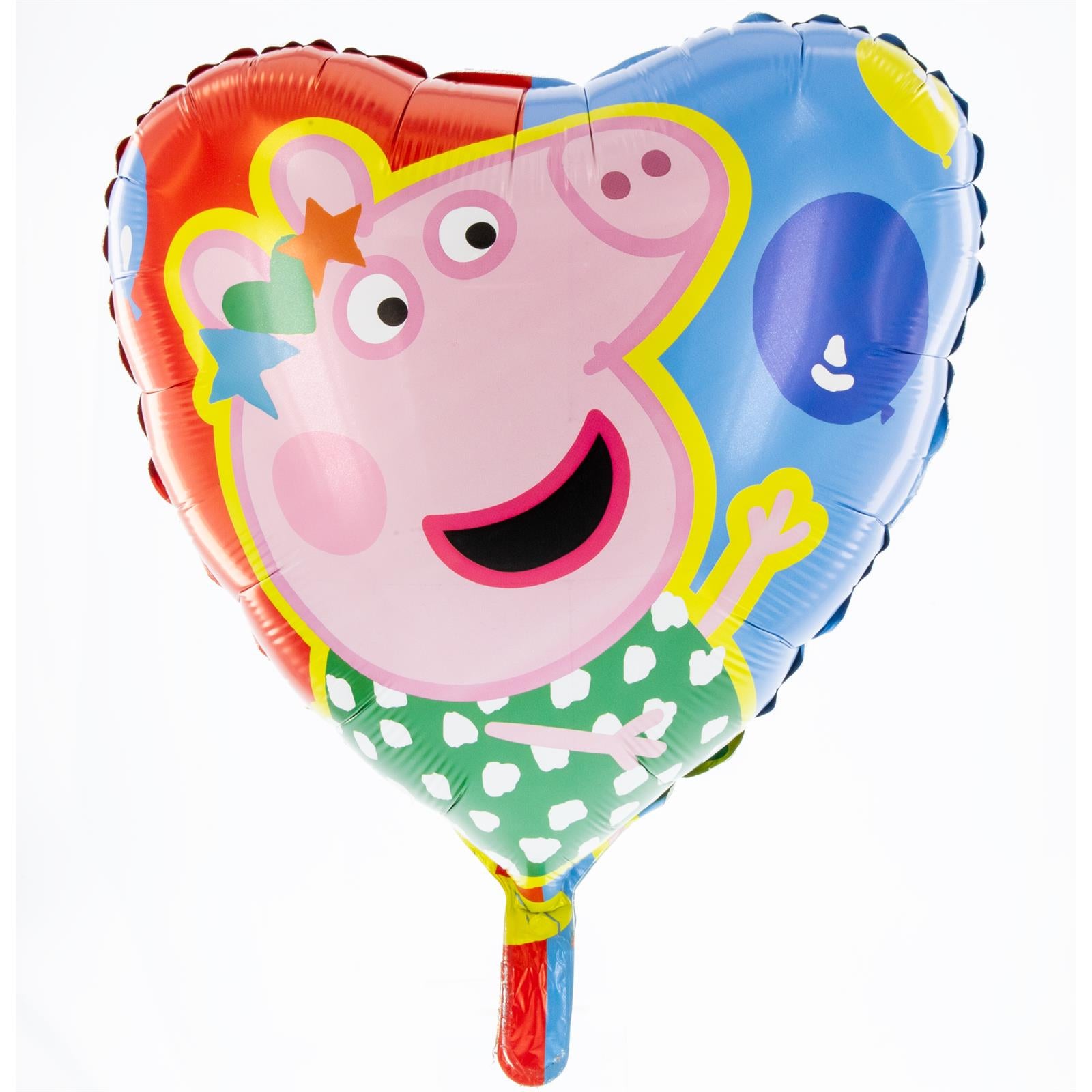 Peppa Pigg foil balloon heart 17.7 in colorful Piglet